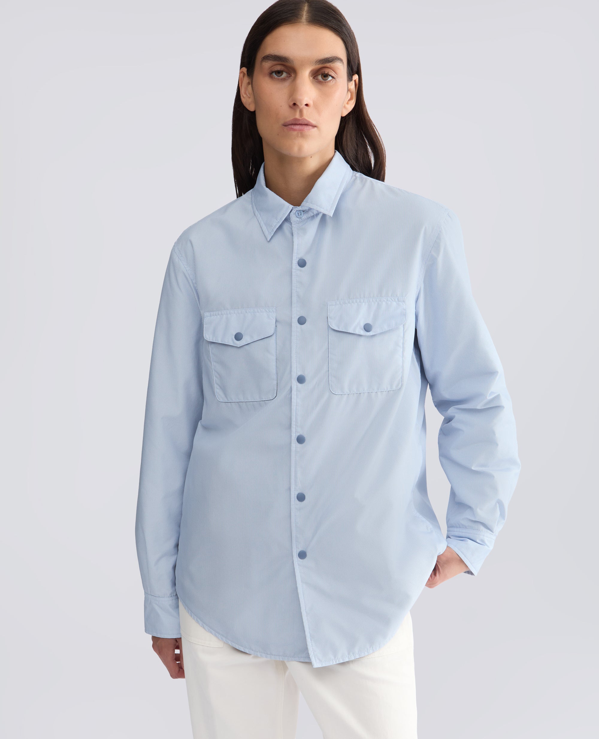 CAMISA 13PIU' <HERE IS THE SEA> - AZUL - ASPESI