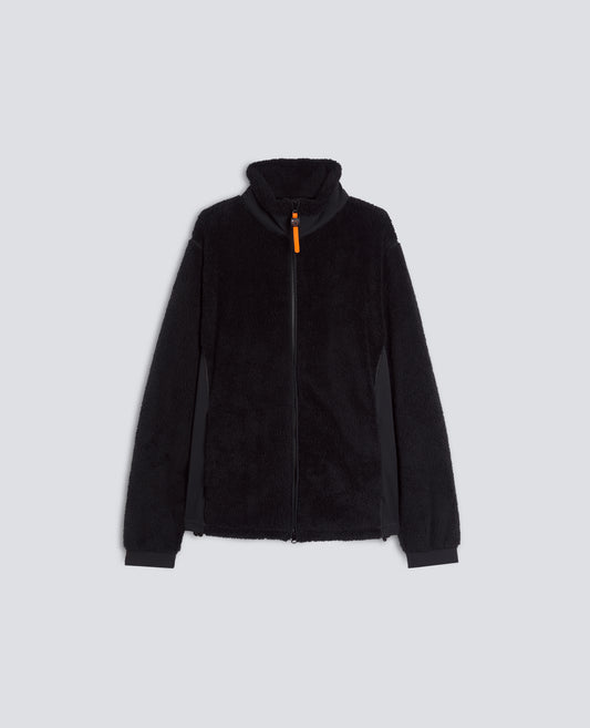 TECHNICAL FABRIC HIGH LOFT FLEECE - BLACK - ASPESI