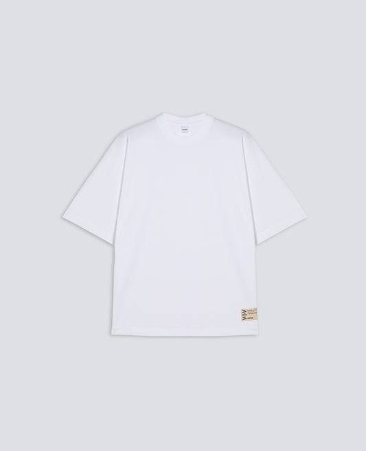 T-SHIRT IN JERSEY DI COTONE TINTO CAPO - WHITE