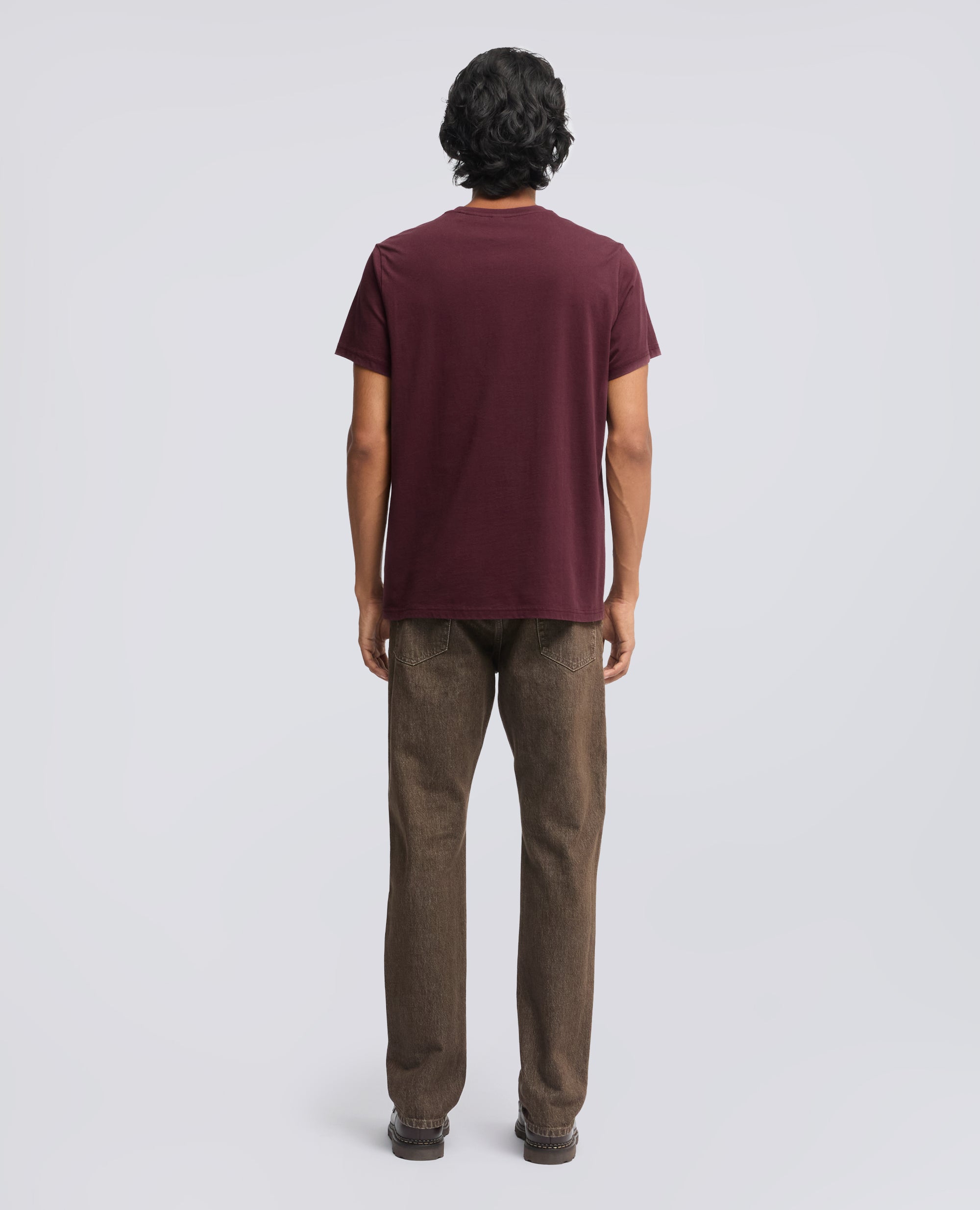 T-SHIRT IN JERSEY DI COTONE CON STAMPA -NEVER- - BORDO - ASPESI