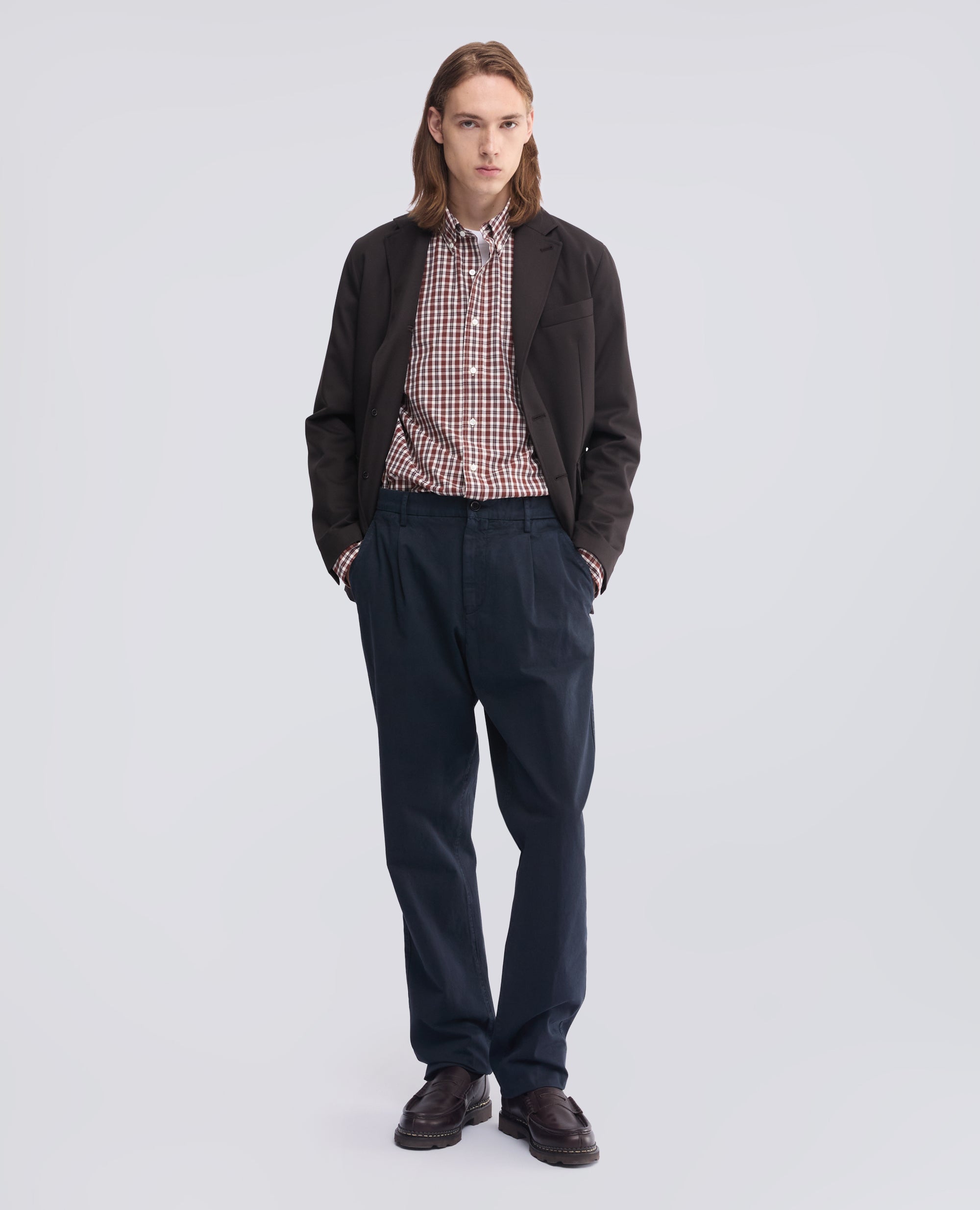 CAMISA DE ALGODON OXFORD CON CUELLO BUTTON-DOWN - MULTICOLOR - ASPESI