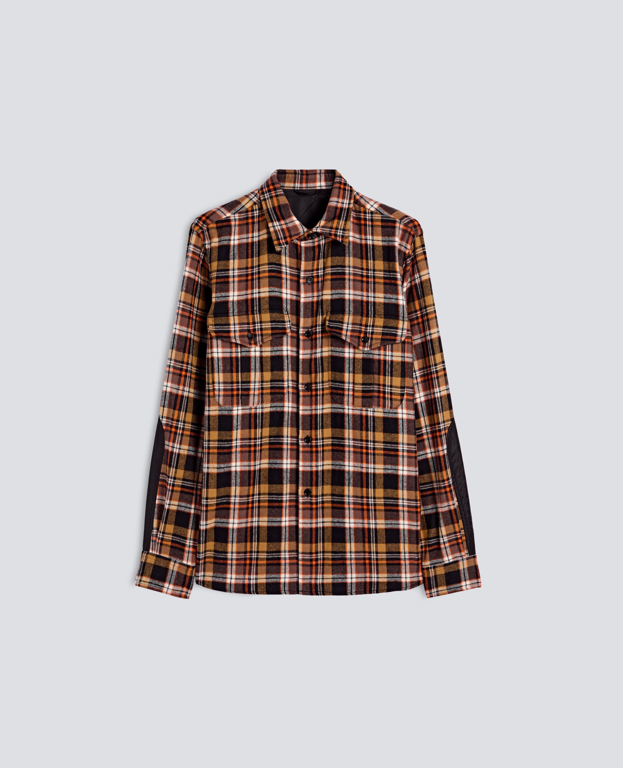 CAMICIA IN FLANELLA CHECK DI COTONE GARZATA - MARRONE - ASPESI