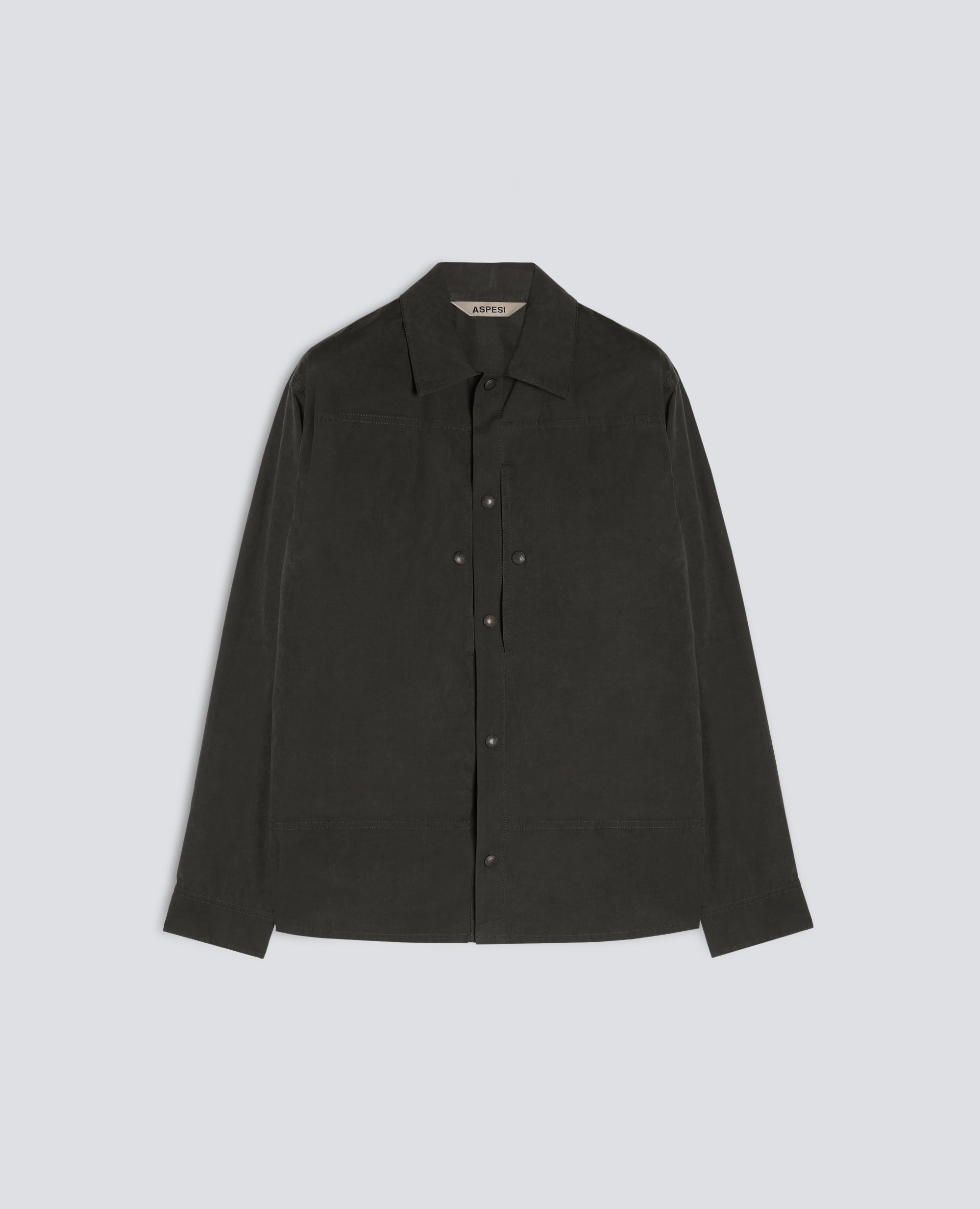 CAMISA SIN FORRO DE LONA DRY WAX - GRIS - ASPESI