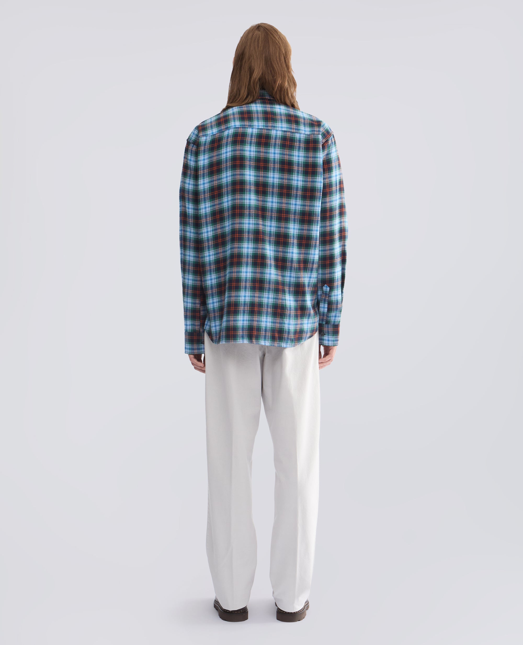 CAMICIA IN FLANELLA DI COTONE - AZZURRO - ASPESI