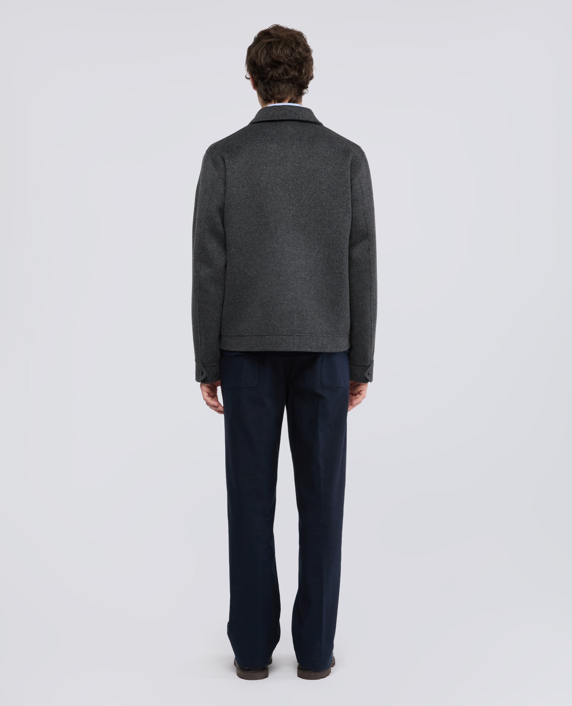 JACKE AUS DOUBLE-WOLLGEWEBE - GRAU - ASPESI