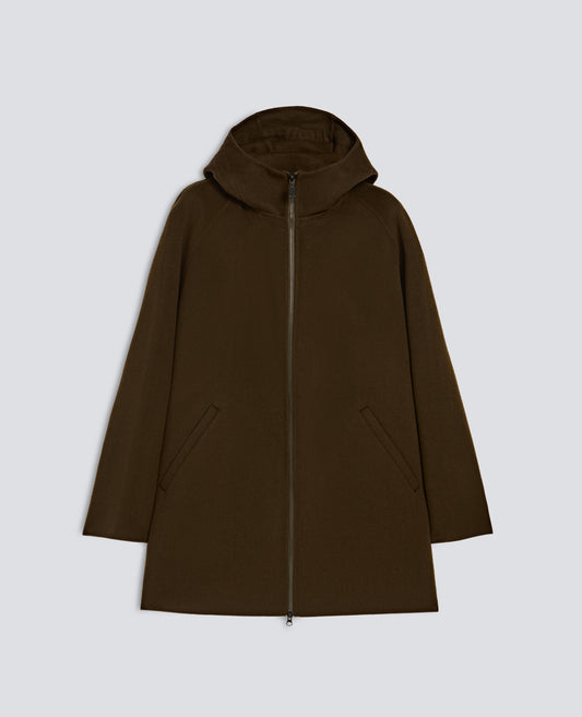 BLOUSON EN DOUBLE LAINE - MARRONE - ASPESI