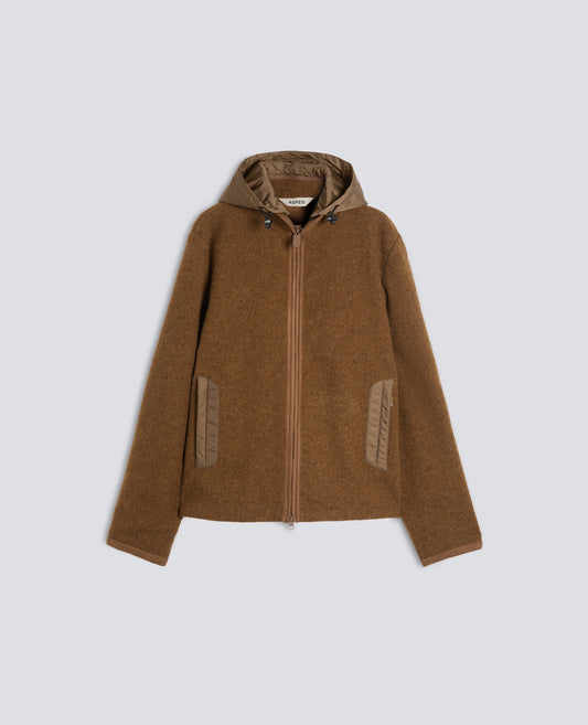 GIUBBOTTO IN LANA SHETLAND - MARRONE - ASPESI