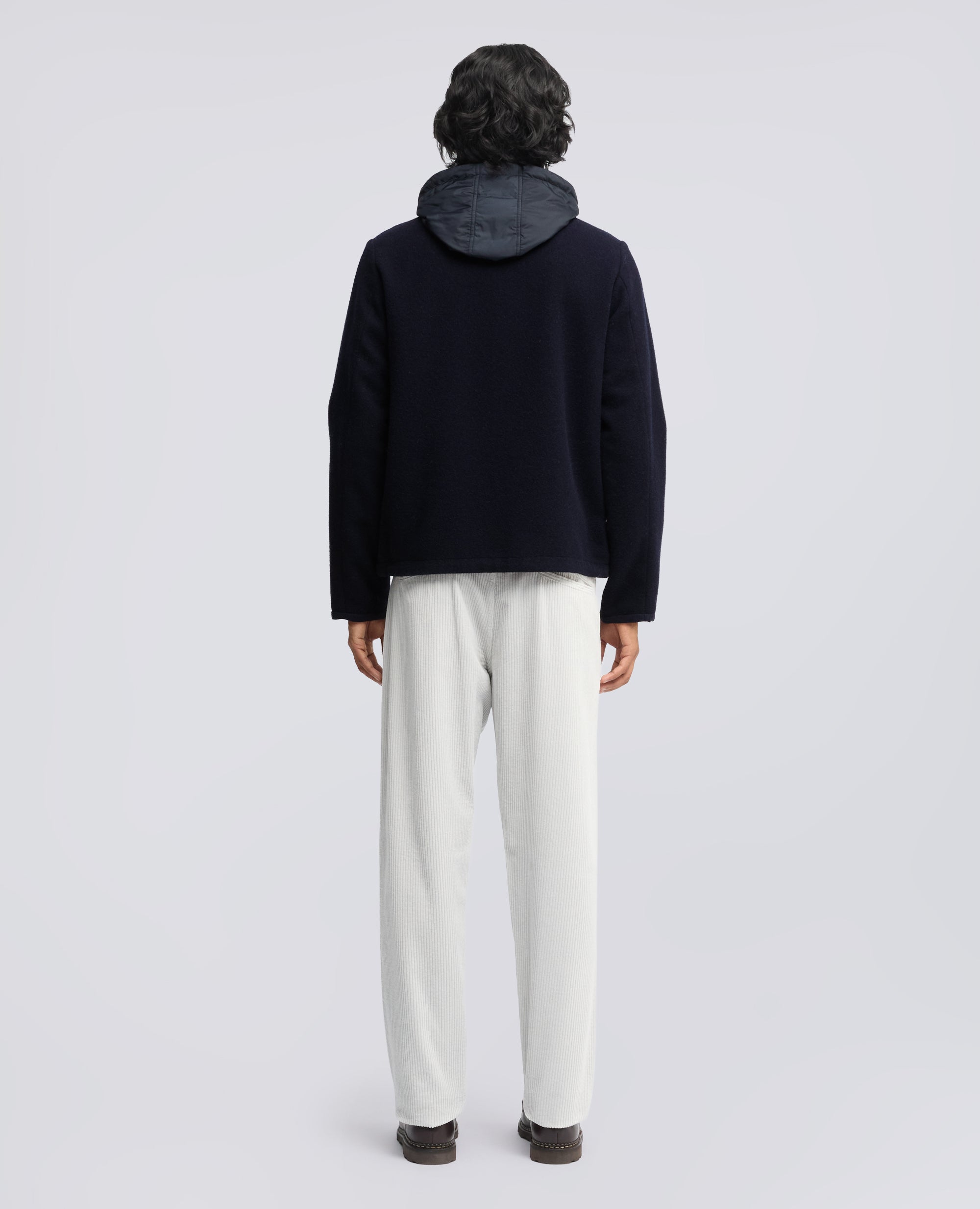 JACKE AUS SHETLAND-WOLLE - BLU - ASPESI