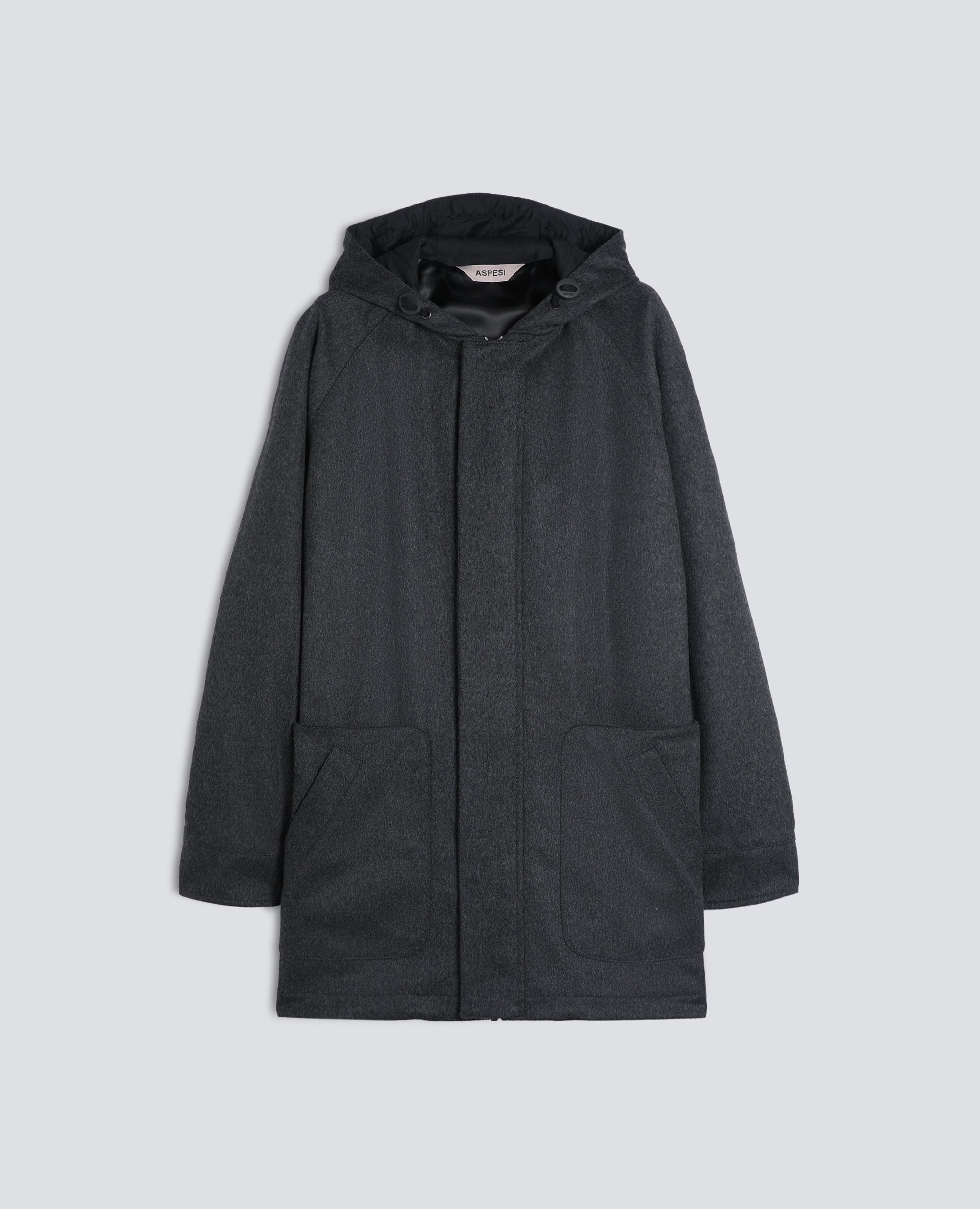 PARKA IN LODEN DI LANA E ALPACA CON OVATTA THERMORE® - GRIGIO - ASPESI