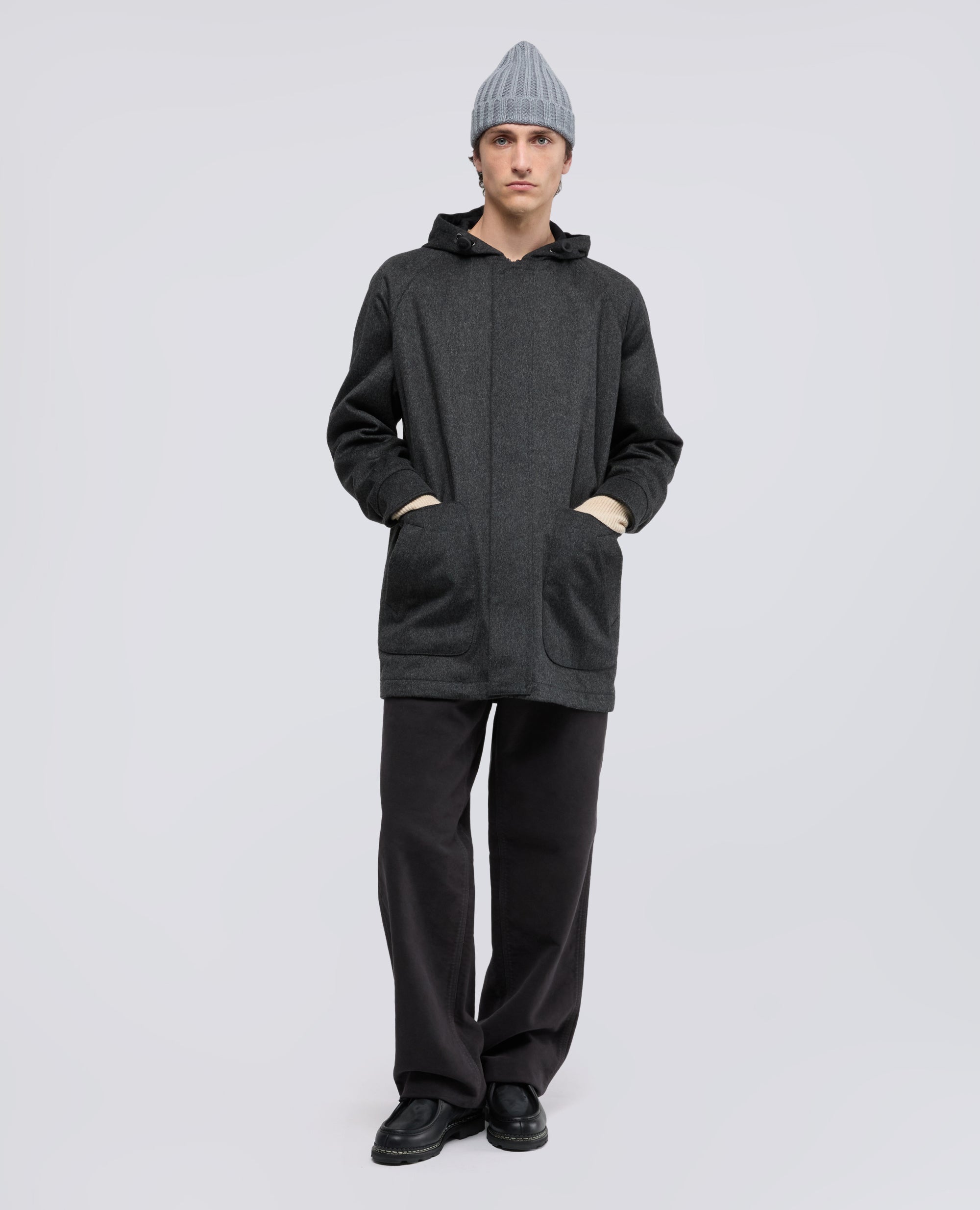 PARKA IN LODEN DI LANA E ALPACA CON OVATTA THERMORE® - GRIGIO - ASPESI