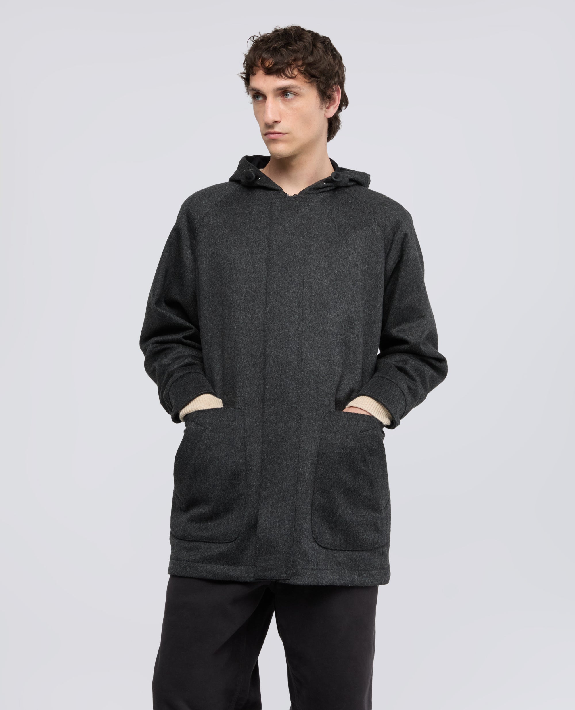 PARKA IN LODEN DI LANA E ALPACA CON OVATTA THERMORE® - GRIGIO - ASPESI