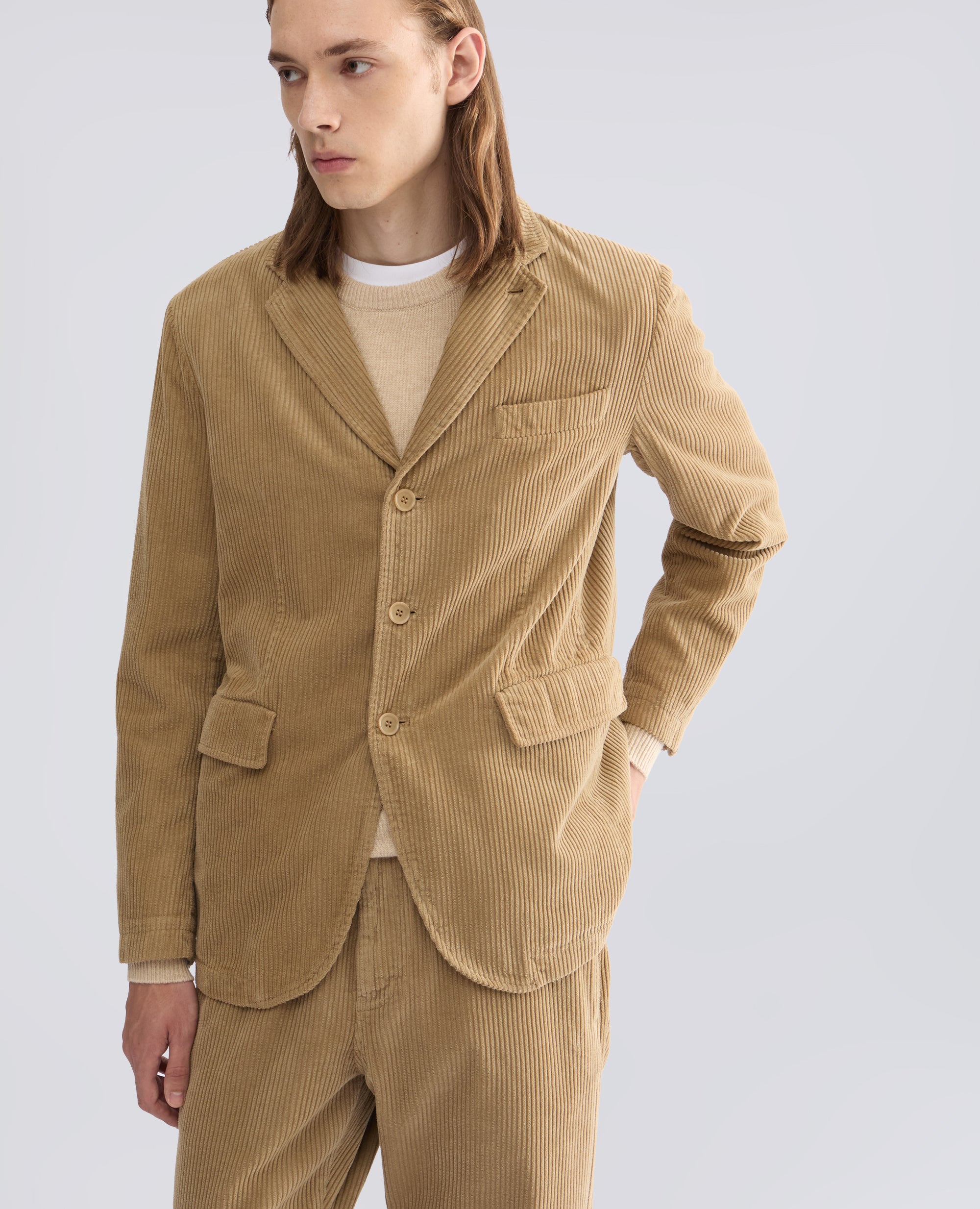 GIACCA IN VELLUTO A COSTE - BEIGE - ASPESI
