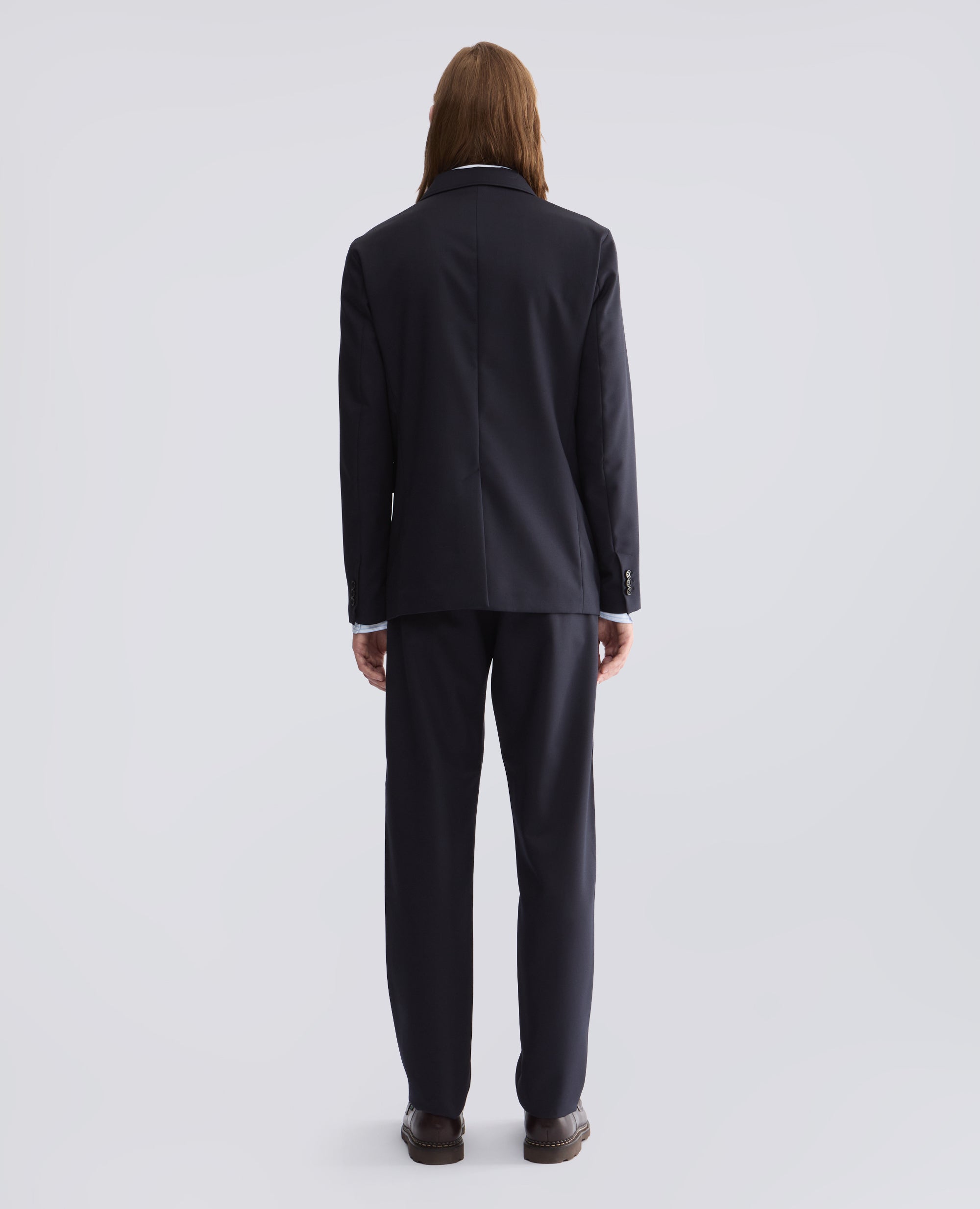 BLAZER AUS GABARDINE AUS REINER SCHURWOLLE - BLAU - ASPESI