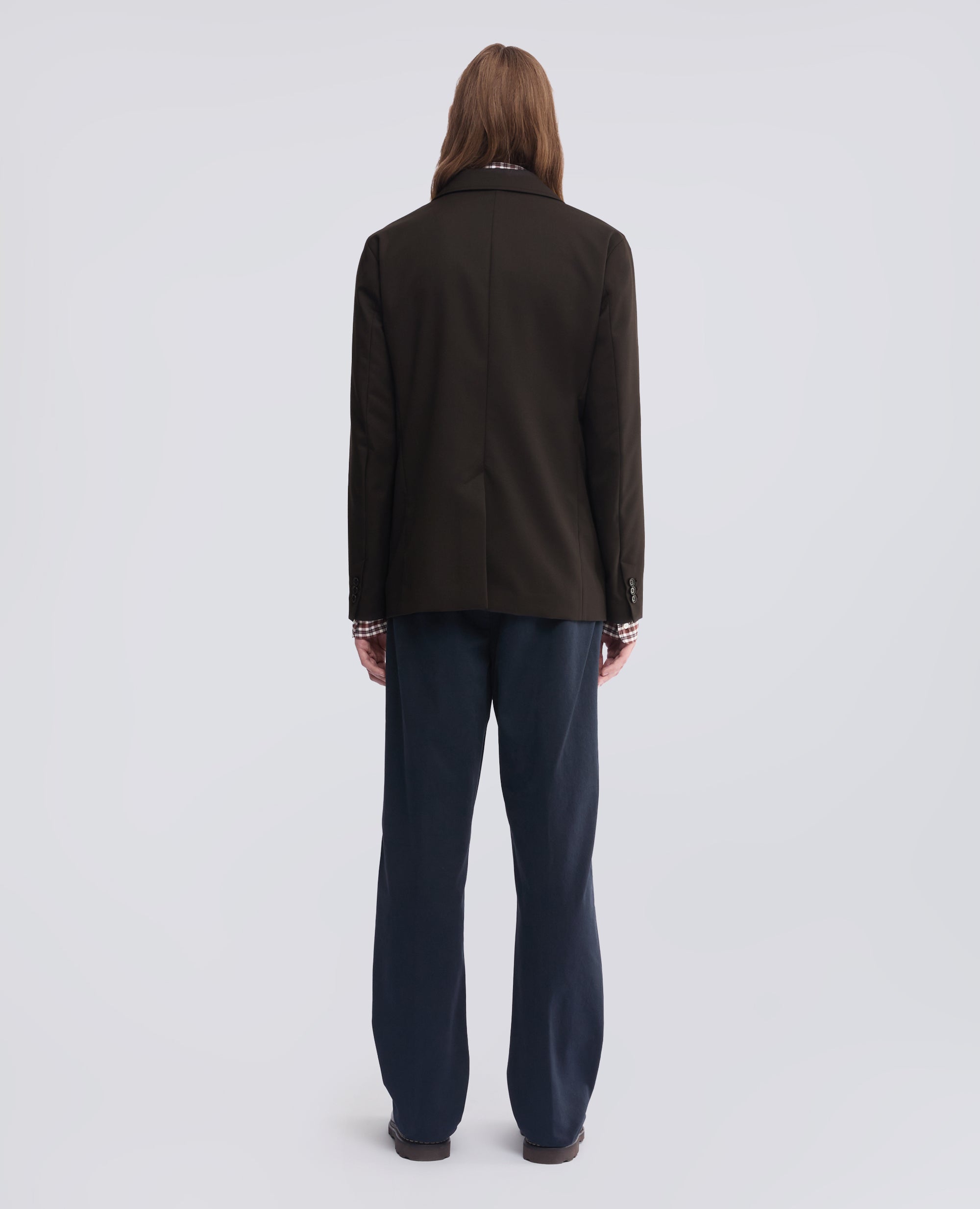 BLAZER IN GABARDINA DI PURA LANA VERGINE - MARRONE - ASPESI