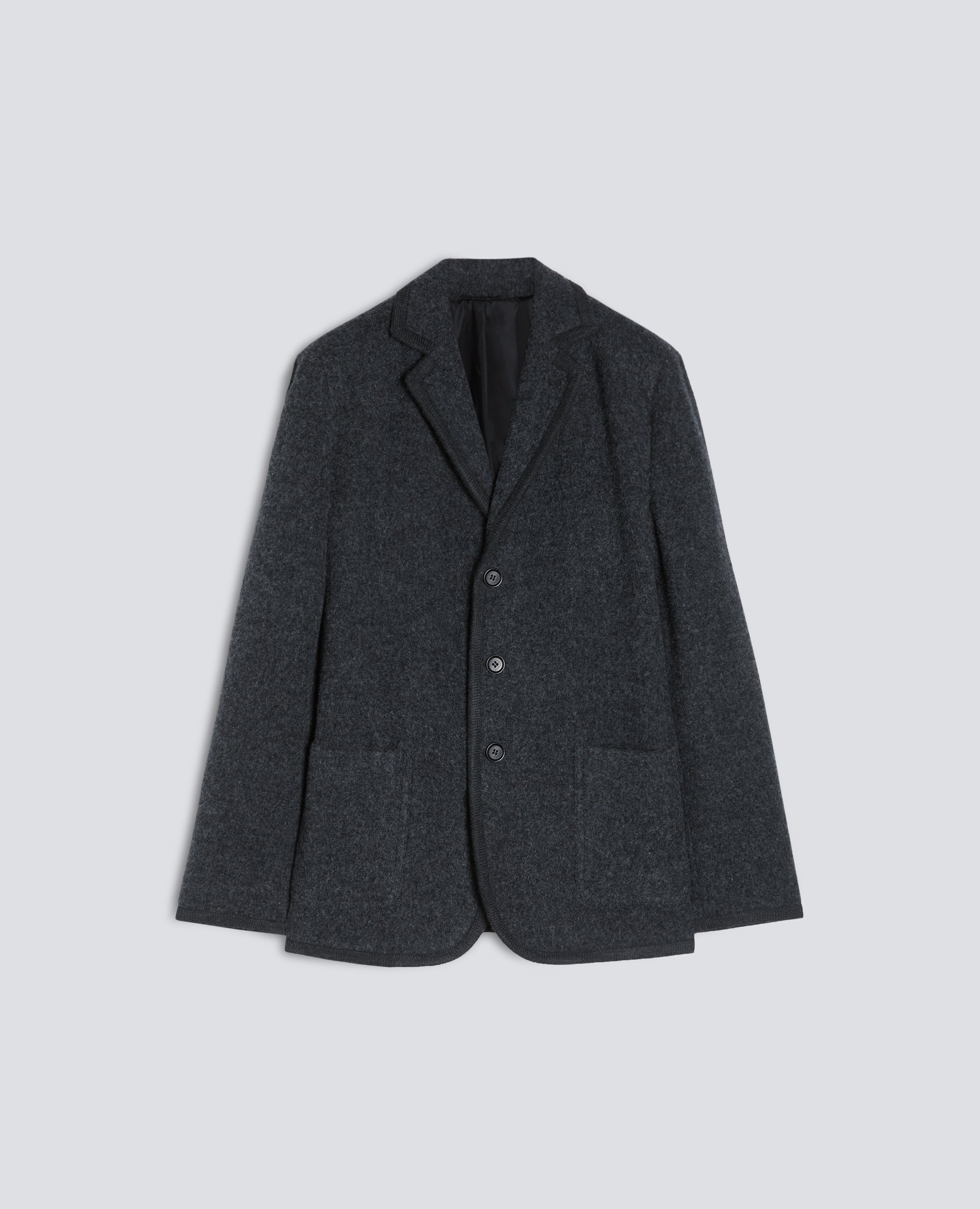 BLAZER IN SHETLAND DI PURA LANA VERGINE - CHARCOAL - ASPESI