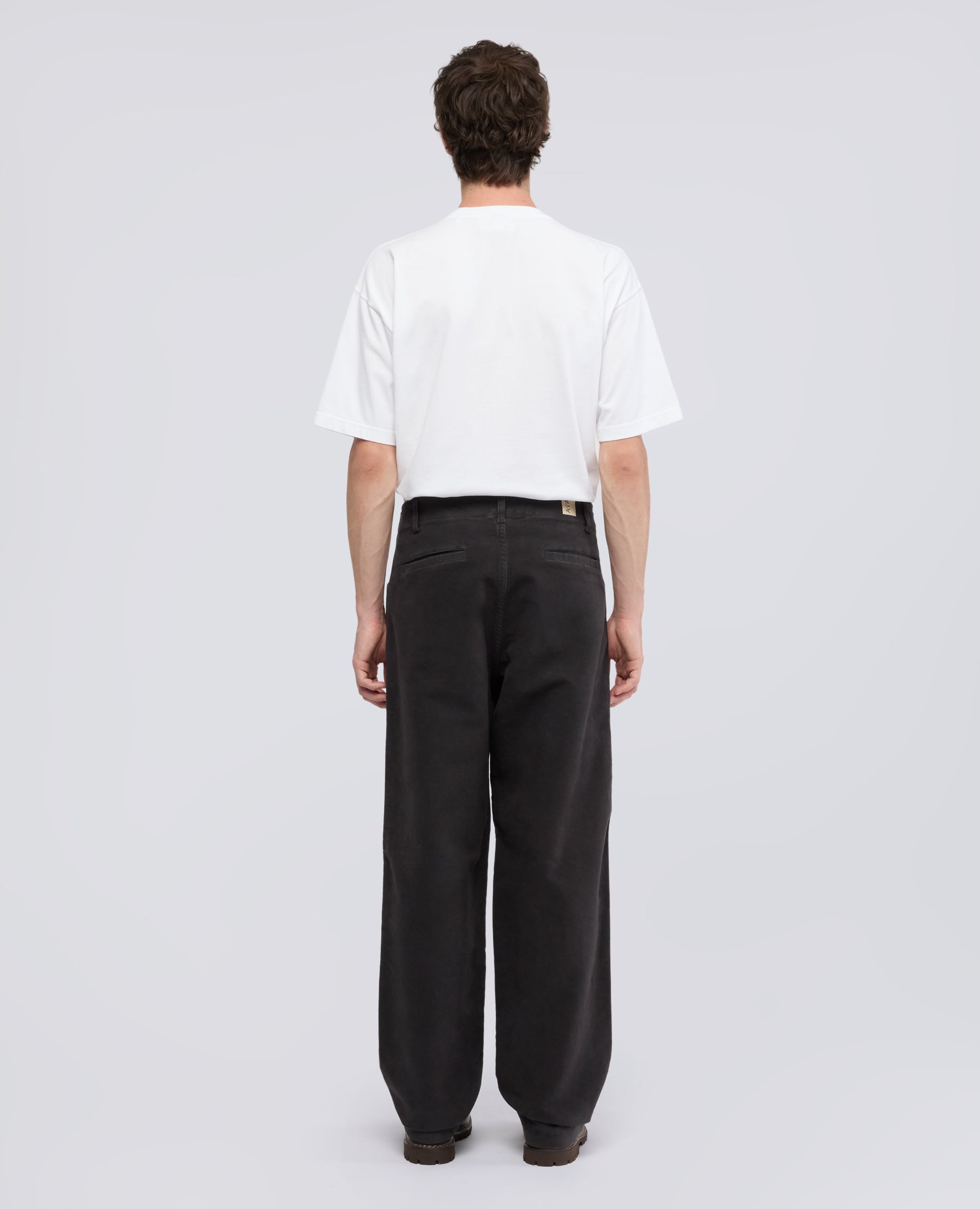 PANTALON EN FUSTAN DE ALGODON TENIDO EN PRENDA - MARRONE - ASPESI