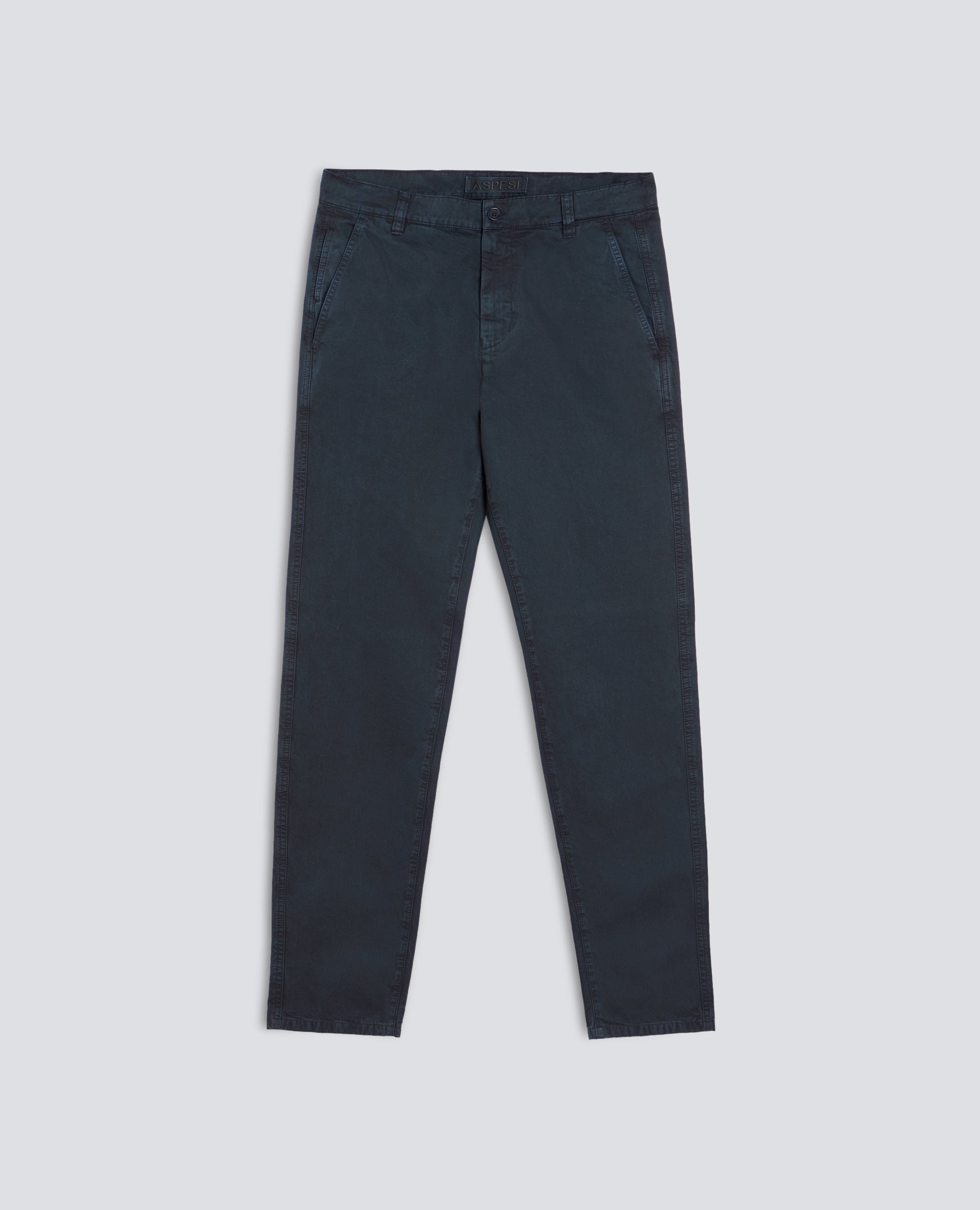 PANTALONE CHINO IN GABARDINA DI COTONE TINTO CAPO - NAVY - ASPESI