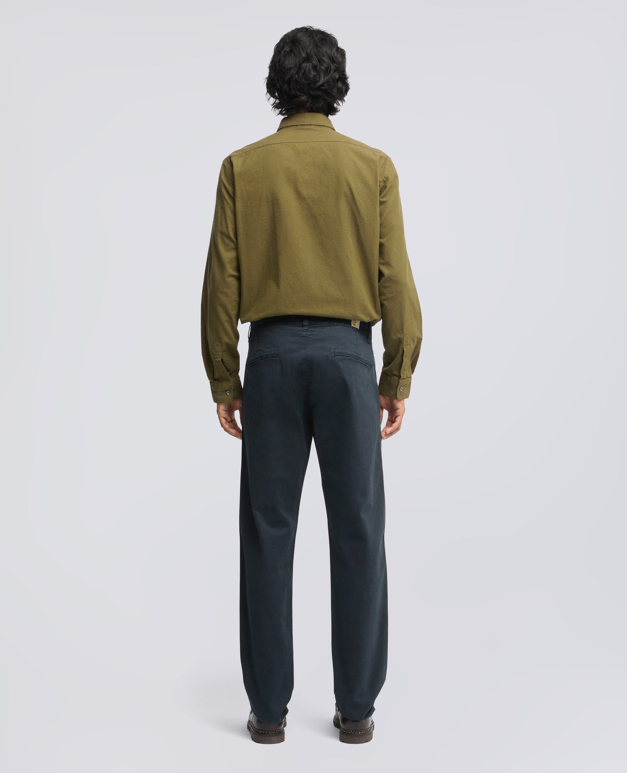 PANTALONE CHINO IN GABARDINA DI COTONE TINTO CAPO - NAVY - ASPESI