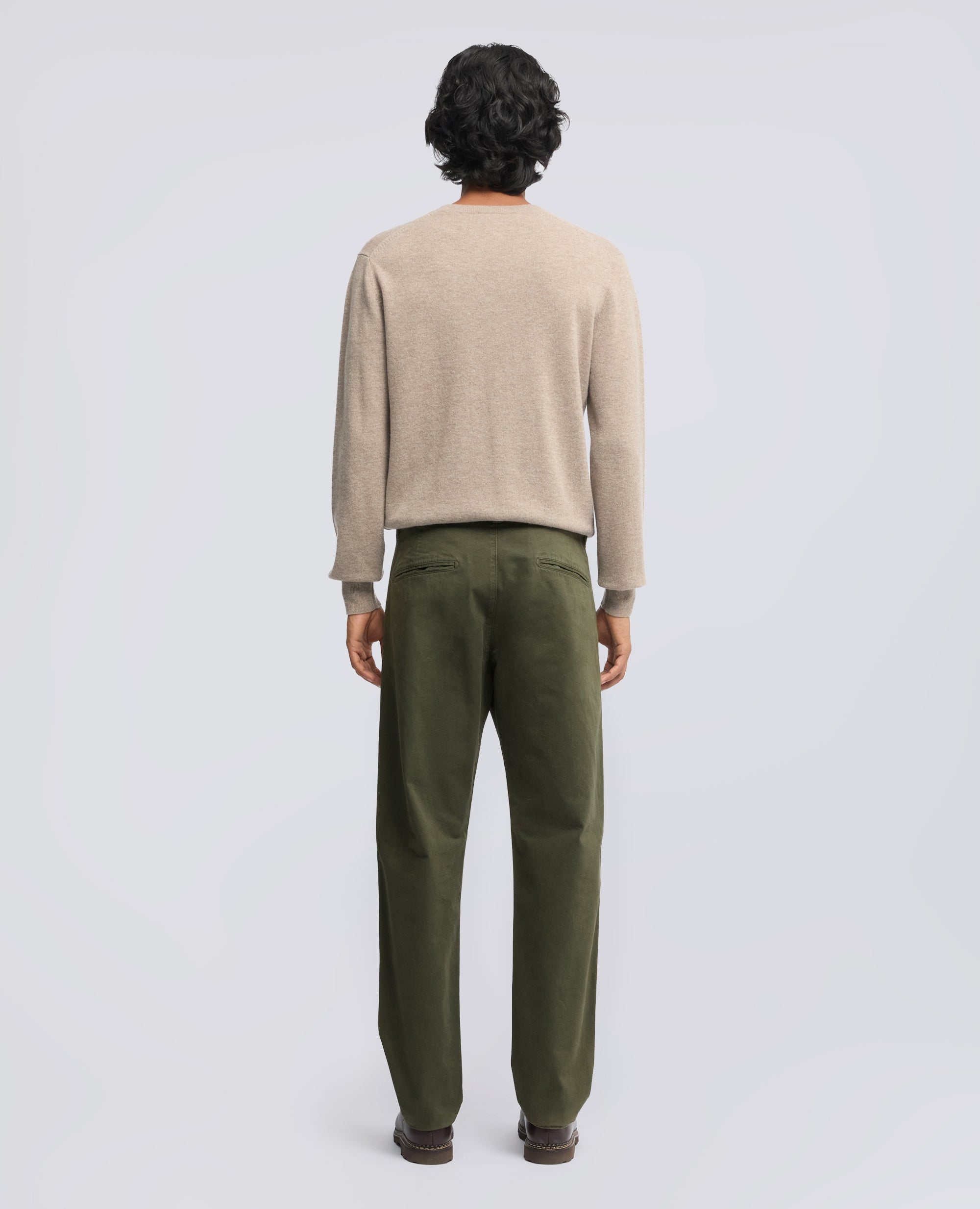 PANTALONE CHINO IN GABARDINA DI COTONE TINTO CAPO - MILITARY - ASPESI