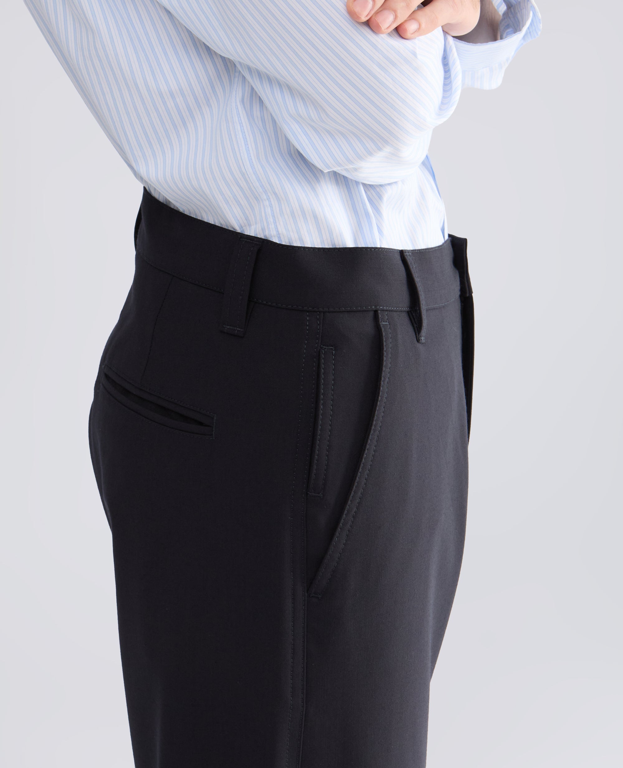 PANTALONE CHINO IN FLANELLA TECNOLANA COMFORT - BLU - ASPESI