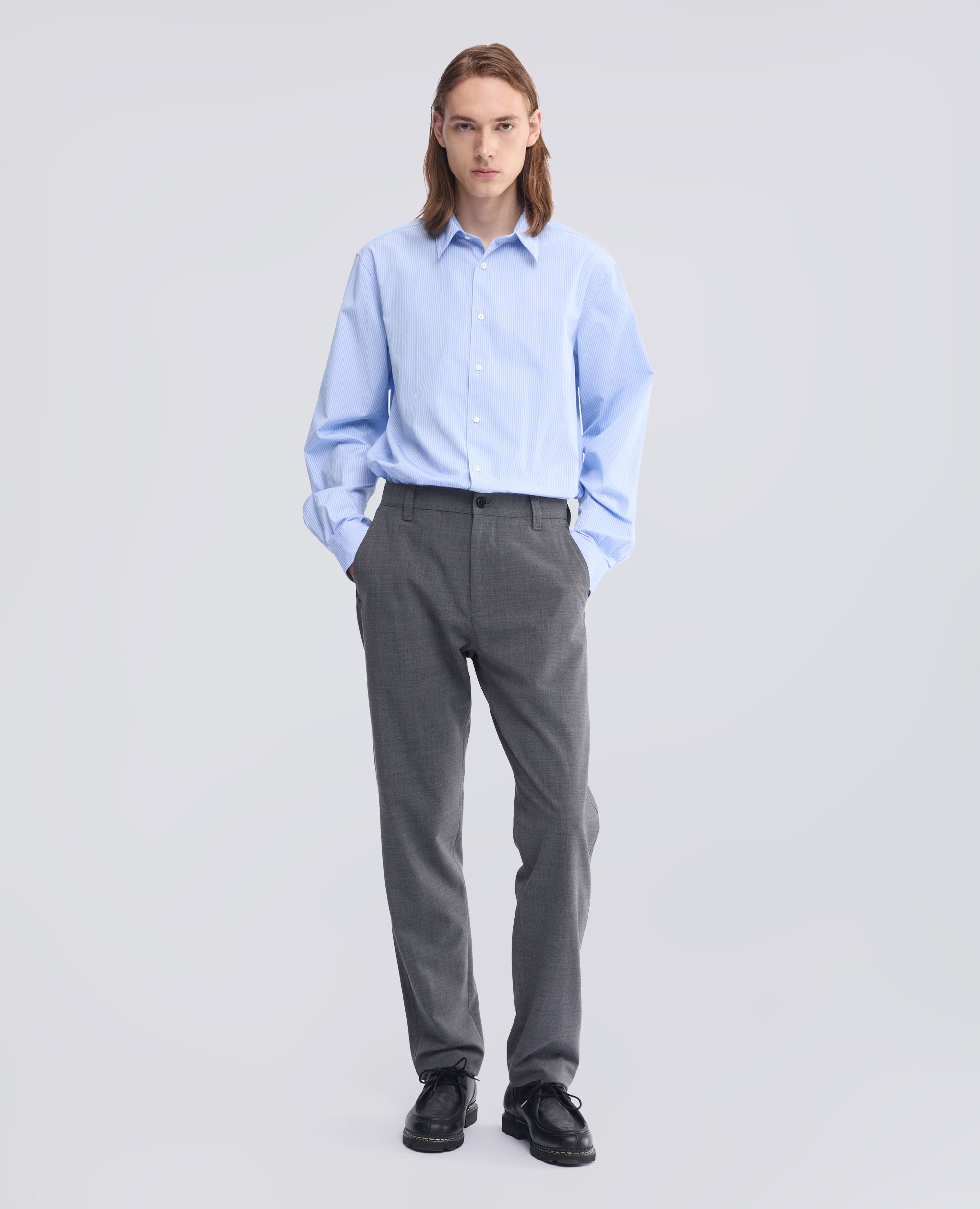 PANTALONE CHINO IN FLANELLA TECNOLANA COMFORT - GRIGIO - ASPESI