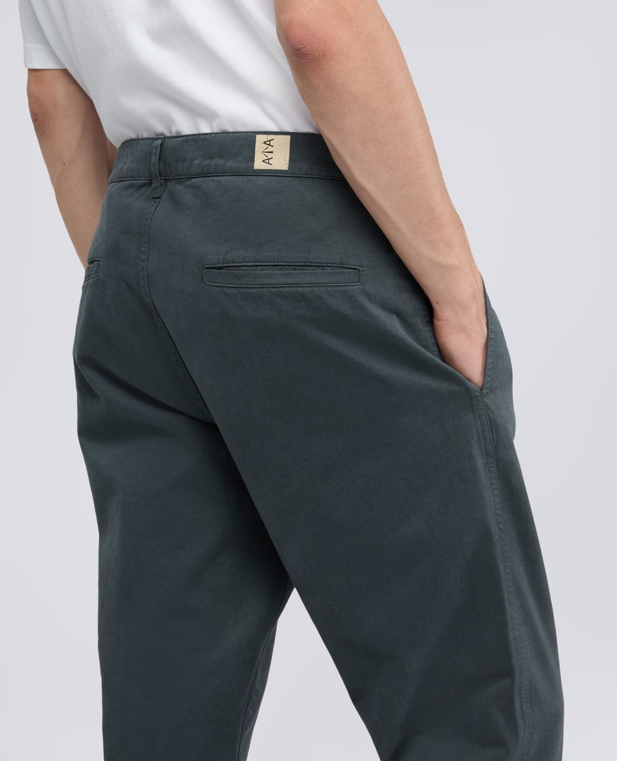 PANTALONE CHINO IN GABARDINA DI COTONE TINTO CAPO - GRIGIO - ASPESI