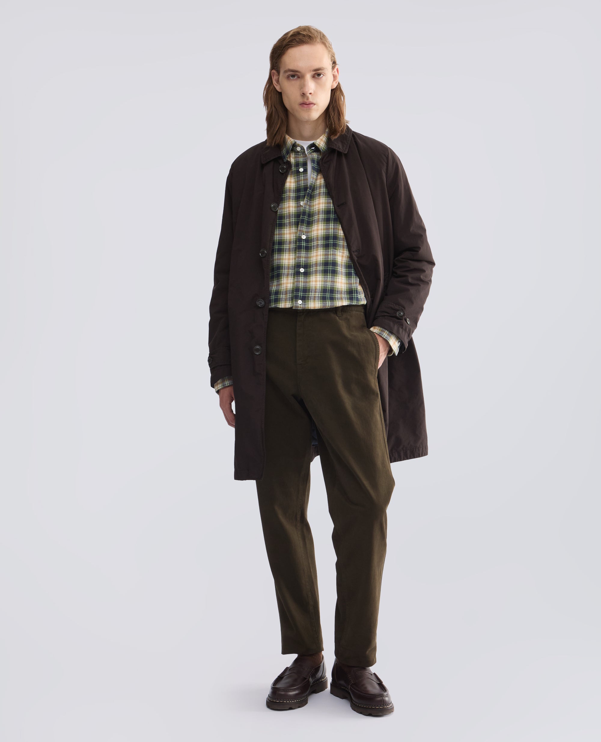 PANTALONE CHINO IN GABARDINA DI COTONE - VERDE - ASPESI