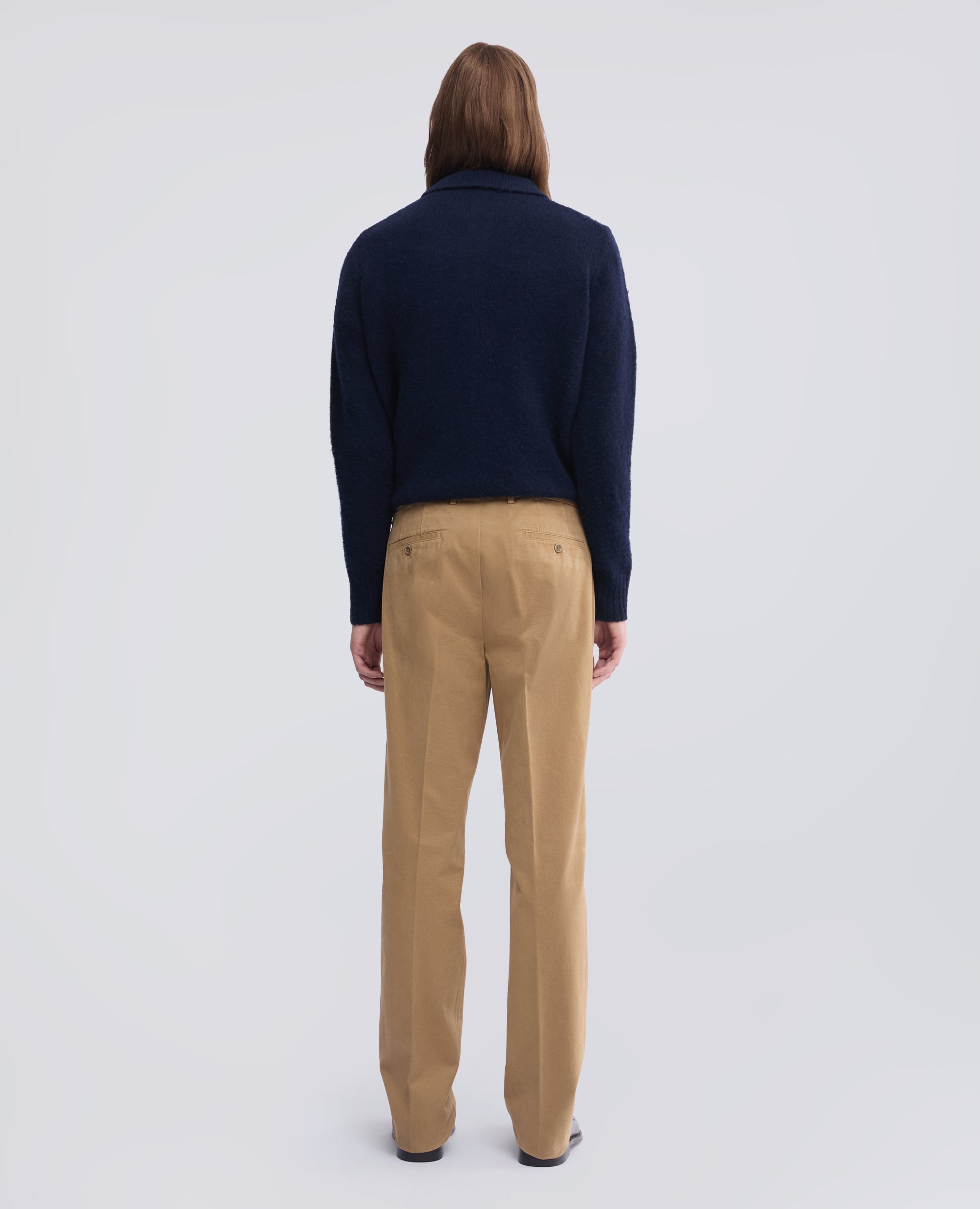STUCKGEFARBTE HOSE AUS GESCHMIRGELTER BAUMWOLL-GABARDINE - BEIGE - ASPESI