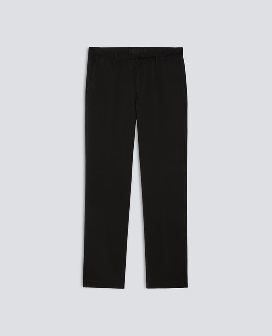 PANTALONE IN GABARDINA DI COTONE SMERIGLIATA, TINTO CAPO - NERO - ASPESI