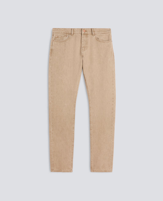 COTTON DENIM TROUSERS - BEIGE - ASPESI