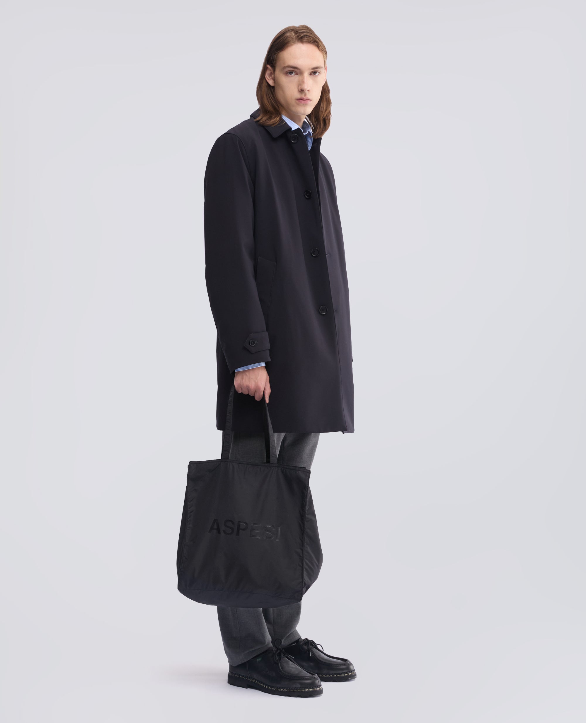 BORSA SHOPPING IN NYLON RICICLATO WR - NERO - ASPESI
