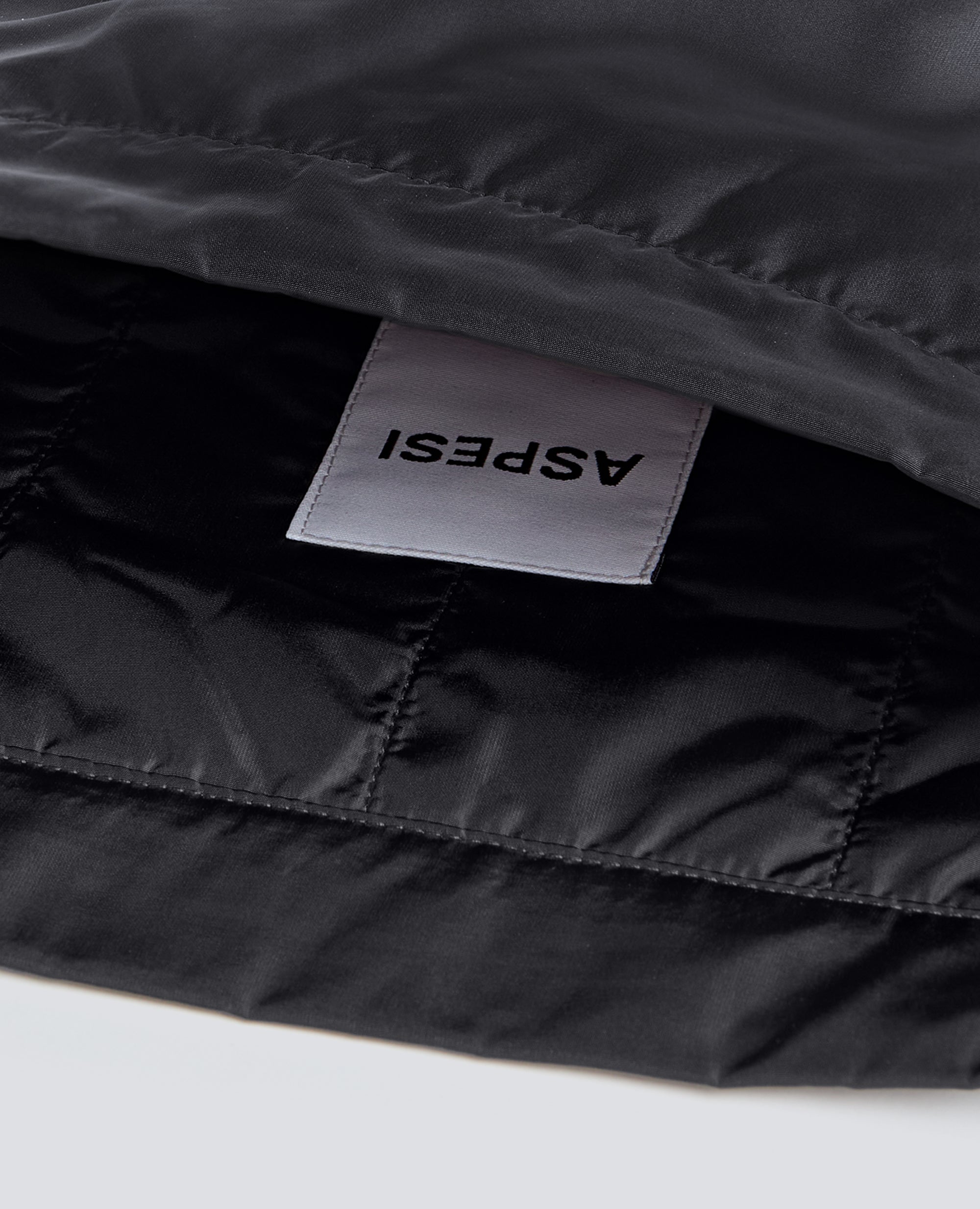 NYLON POUCH BAG WITH SHOULDER STRAP - BLACK - ASPESI