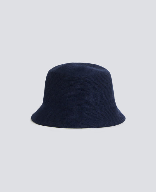 CASHMERE AND WOOL HAT - BLUE - ASPESI