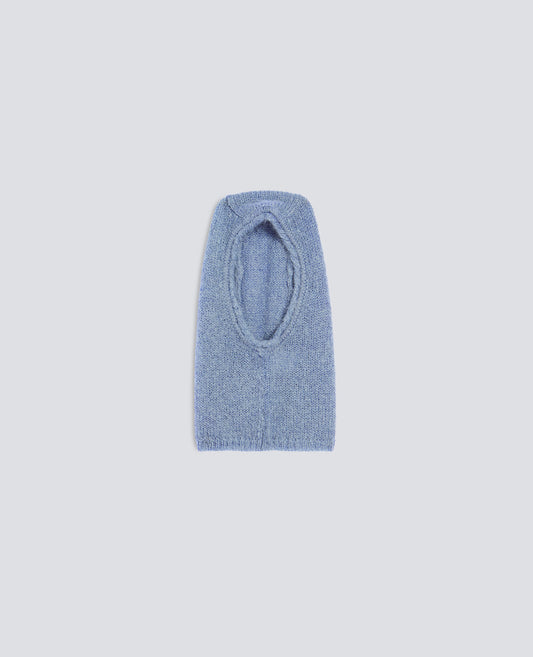 STURMHAUBE AUS MOHAIR UND WOLLE - HELLBLAU - ASPESI