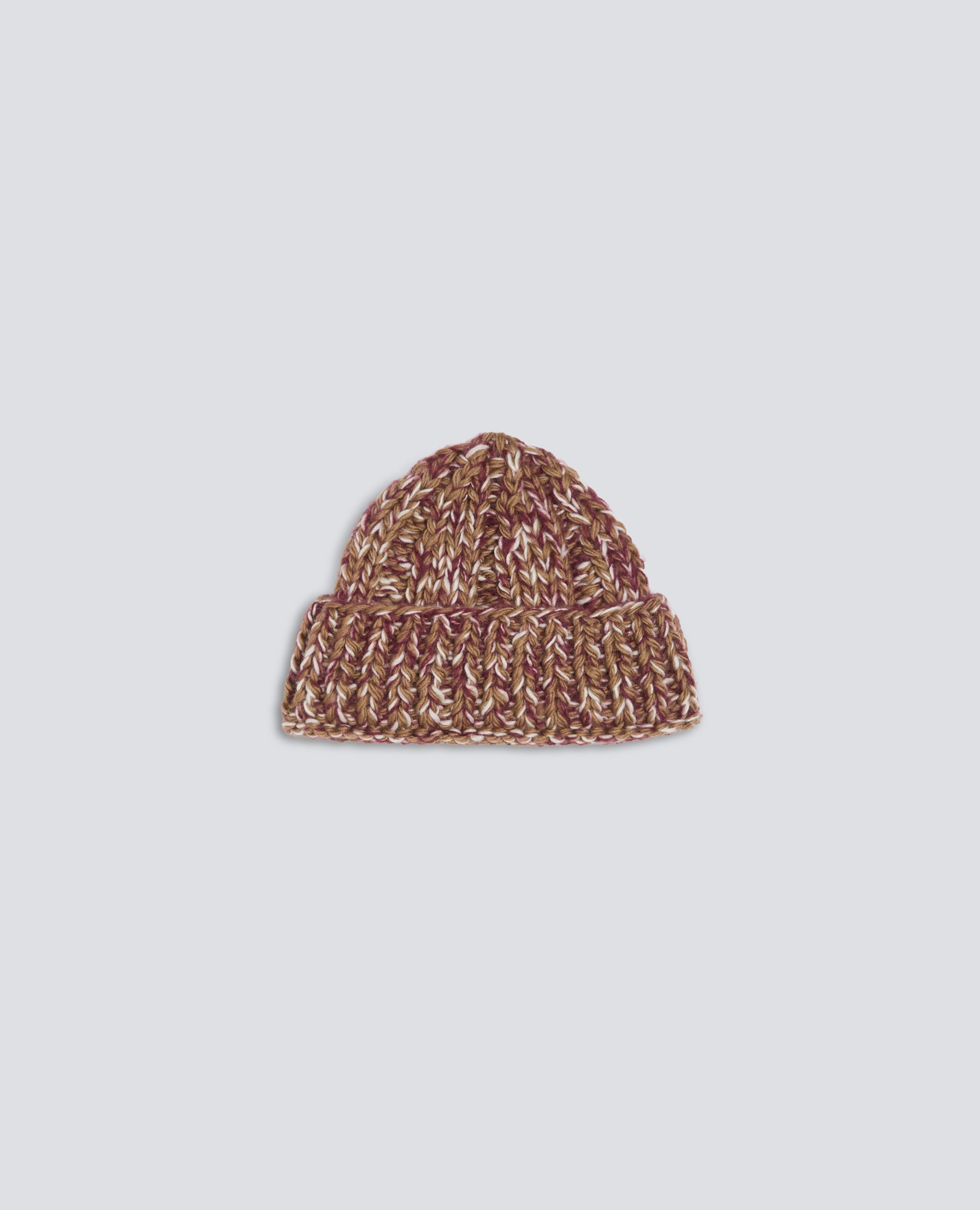 CAPPELLO LAVORATO A MANO IN FILATO DI LANA VERGINE E MOHAIR - BEIGE - ASPESI