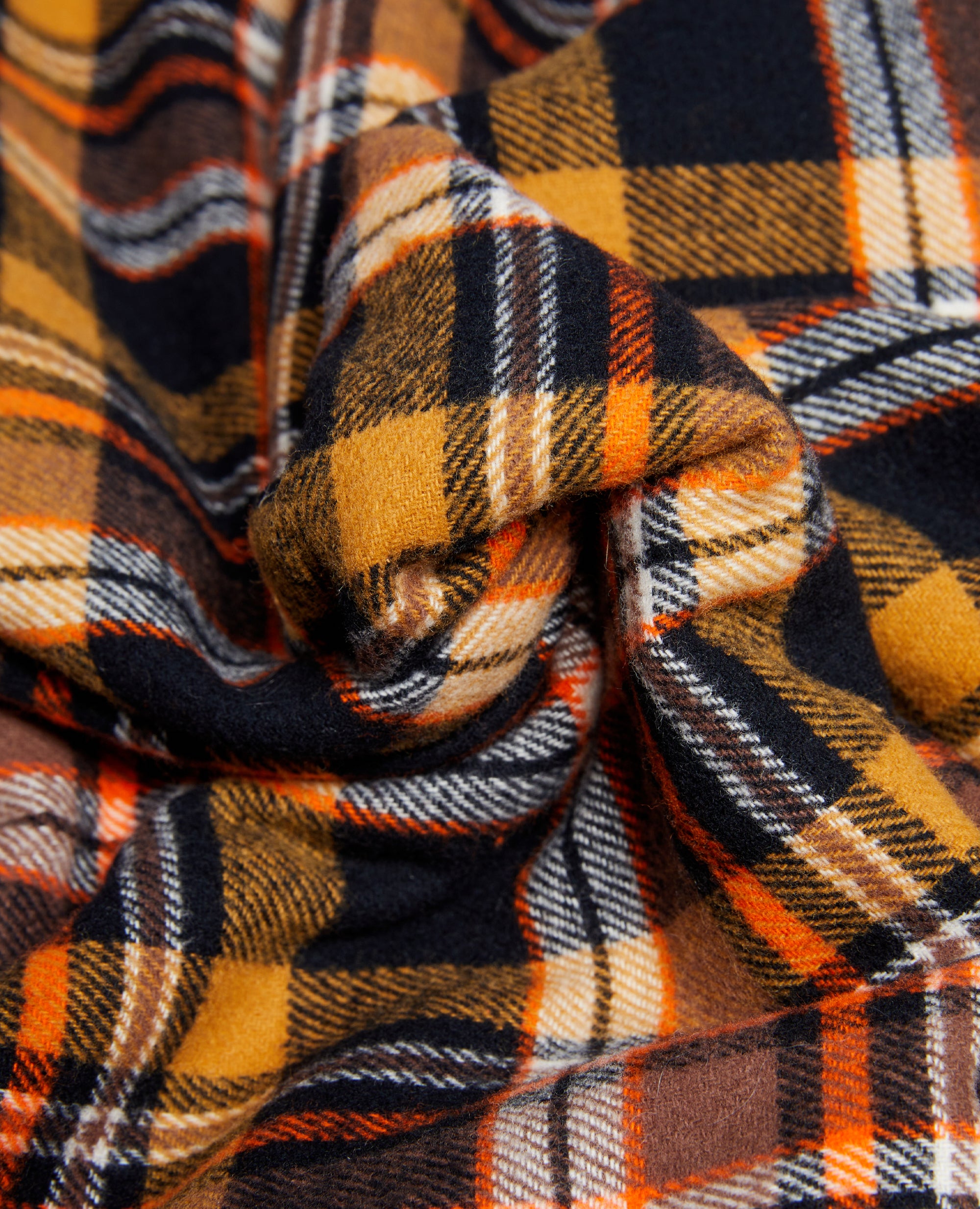 BRUSHED COTTON AND NYLON TWILL BLANKET - BROWN - ASPESI