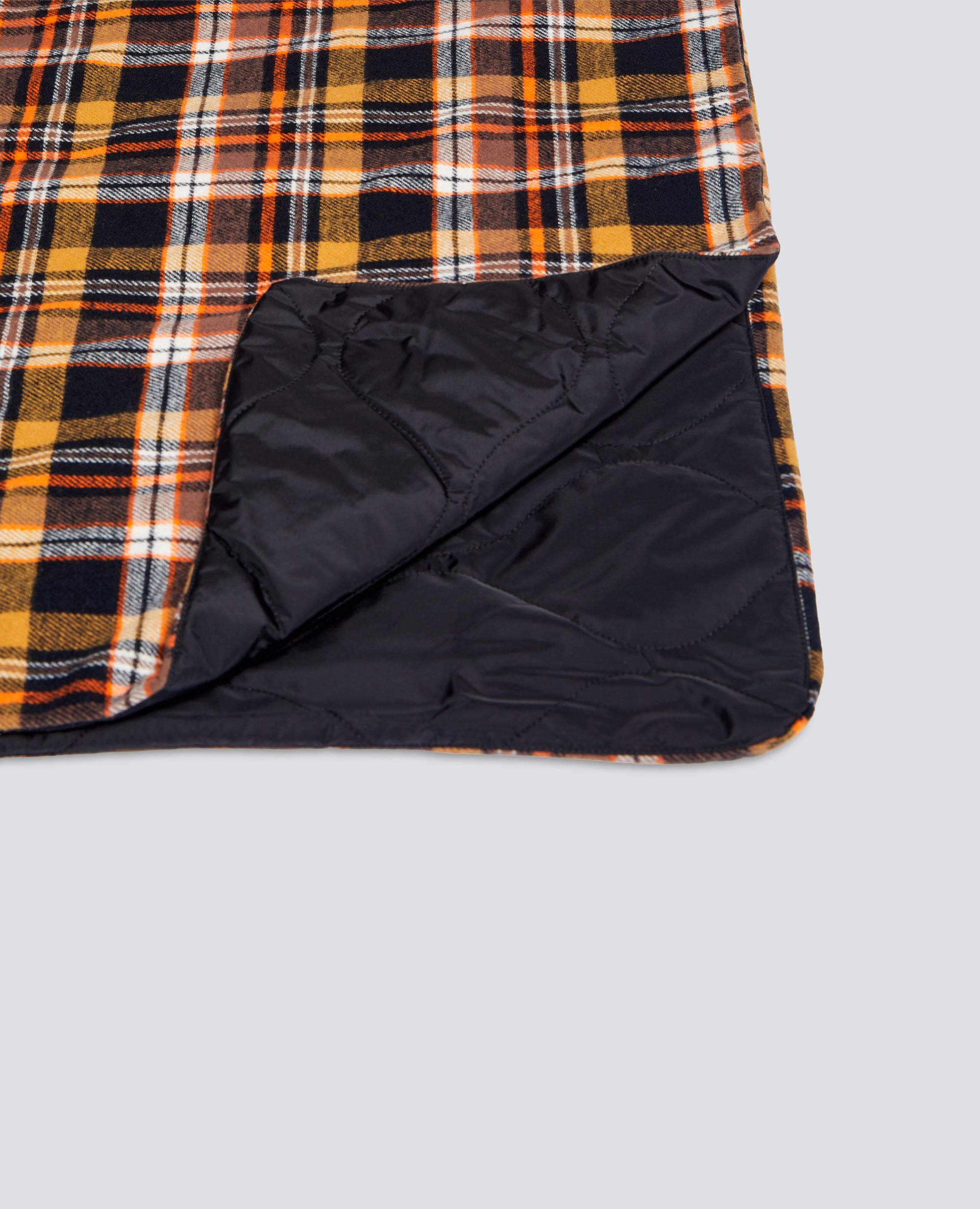 BRUSHED COTTON AND NYLON TWILL BLANKET - BROWN - ASPESI