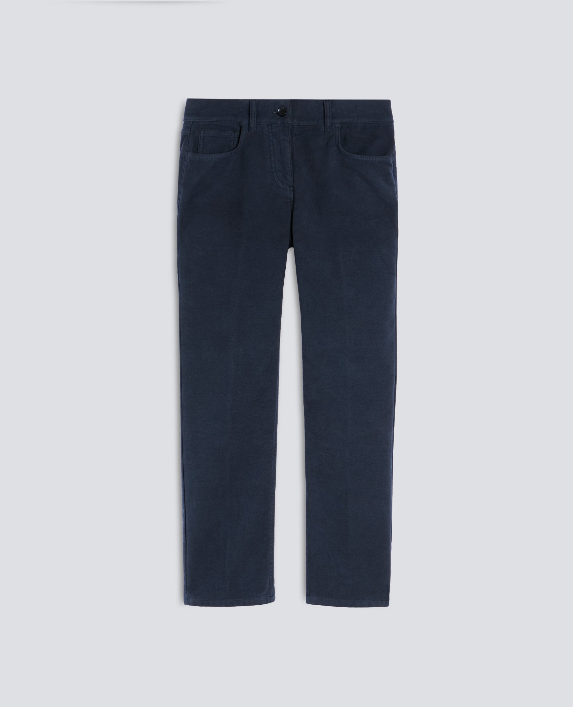 PANTALONE CINQUE TASCHE IN FUSTAGNO STRETCH TINTO CAPO - NAVY - ASPESI