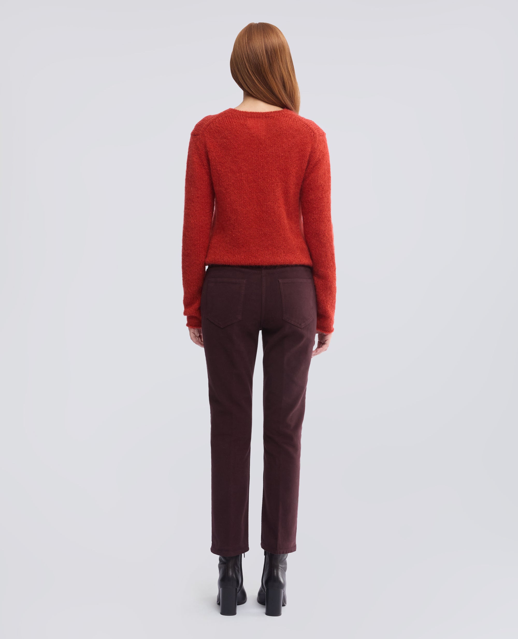 STRETCH FUSTIAN TROUSERS - RED - ASPESI
