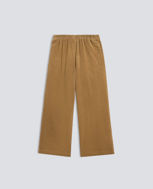PANTALONE IN VELLUTO A COSTE 500 RIGHE DI COTONE TINTO CAPO - BEIGE
