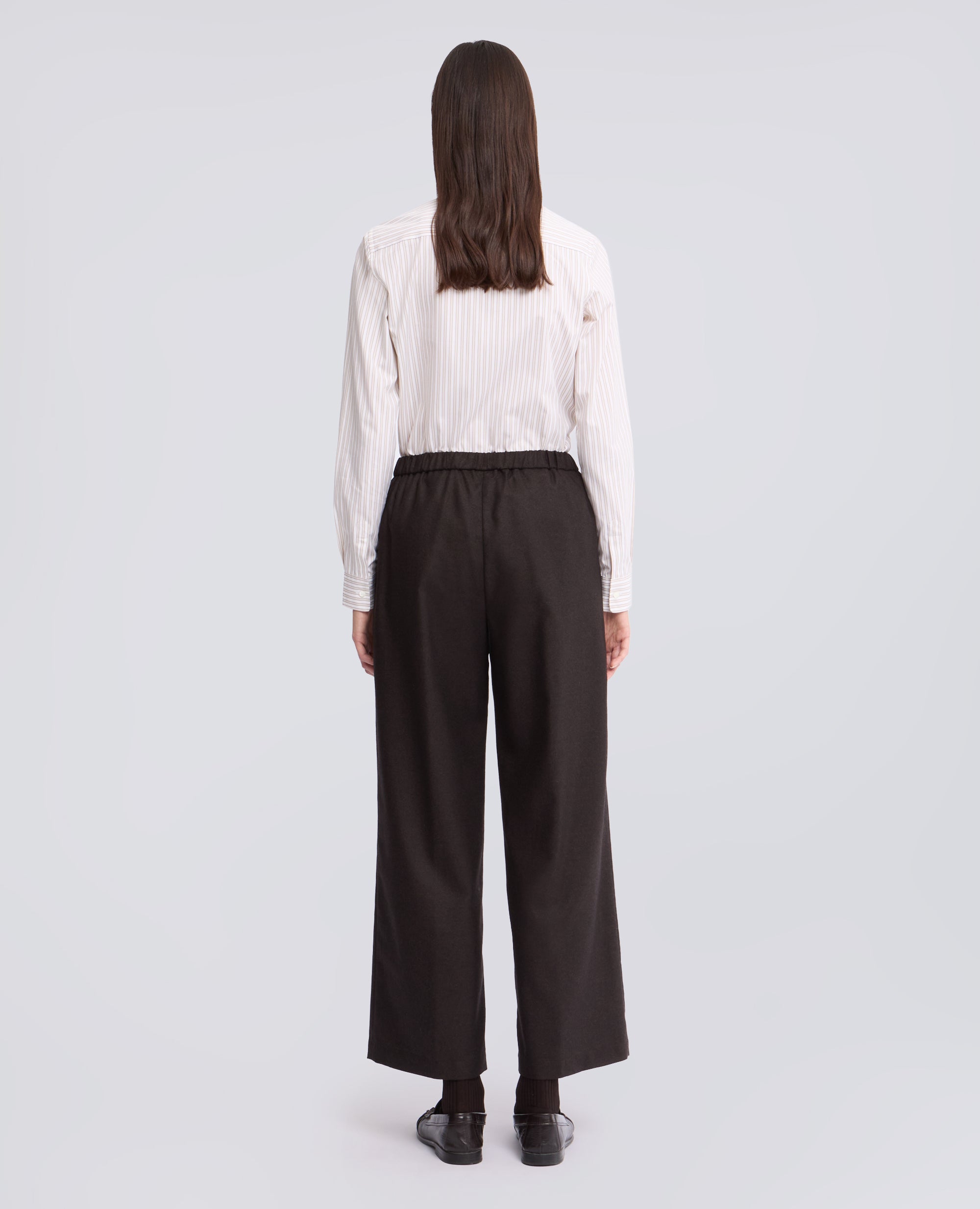PANTALONI IN MISTO LANA E CASHMERE - MARRONE - ASPESI