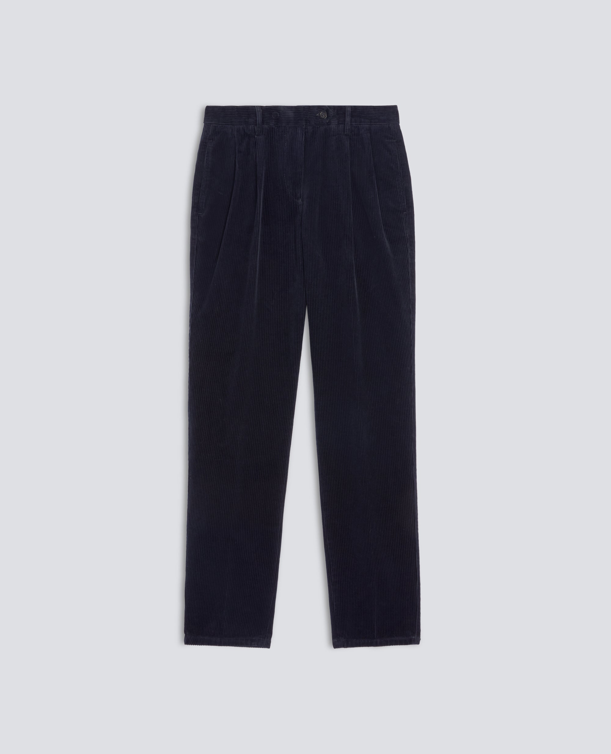 PANTALONE IN VELLUTO A COSTE DI COTONE - BLU - ASPESI