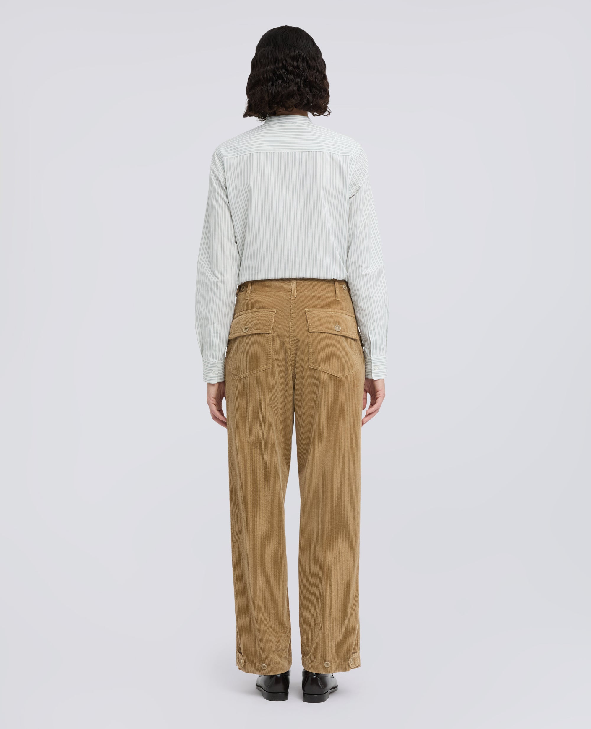 PANTALONE IN VELLUTO DI COTONE A COSTE 500 TINTO CAPO - BEIGE - ASPESI