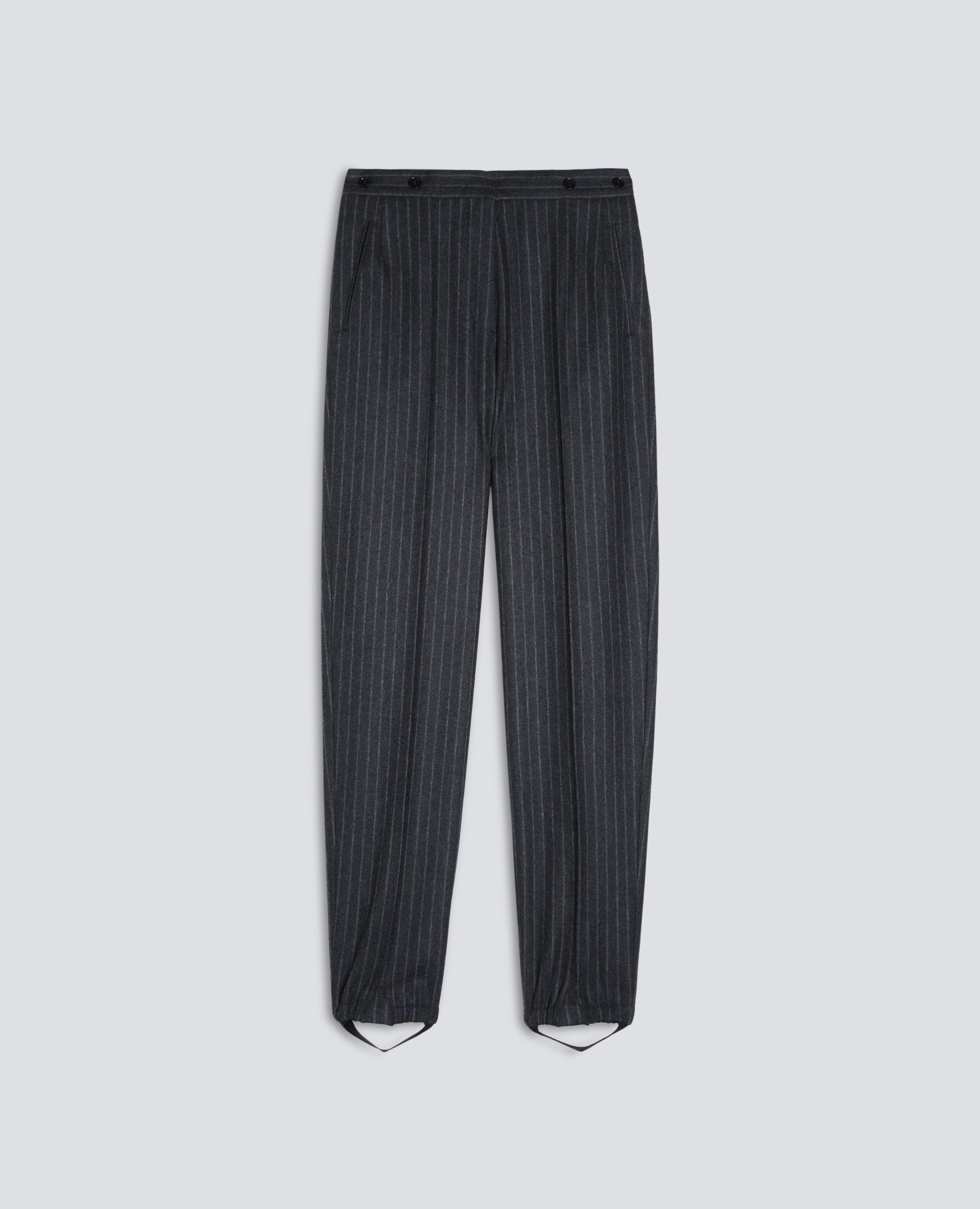 PANTALONE IN FLANELLA DI LANA VERGINE - GRIGIO - ASPESI