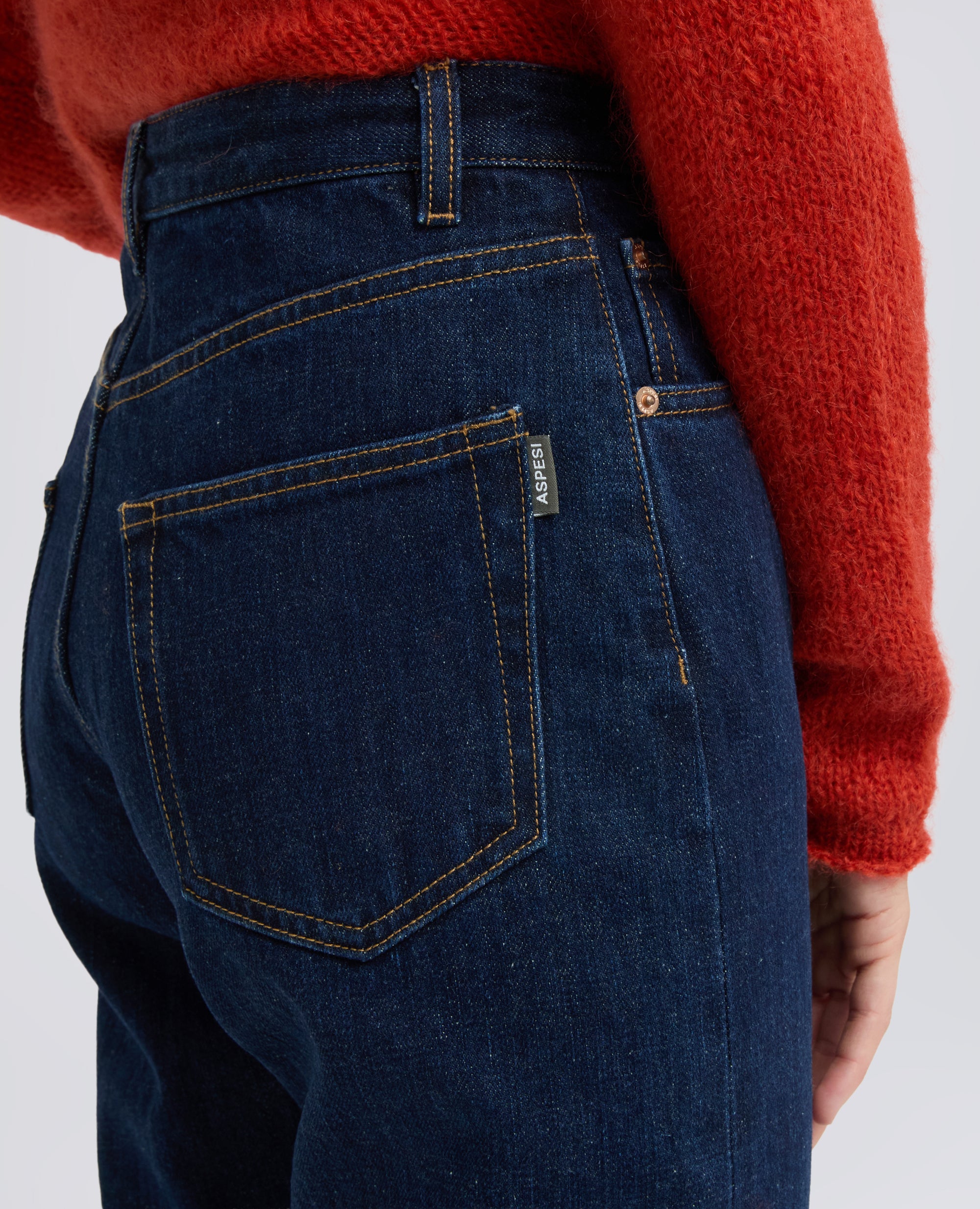 PANTALON EN DENIM DE ALGODON - BLU - ASPESI