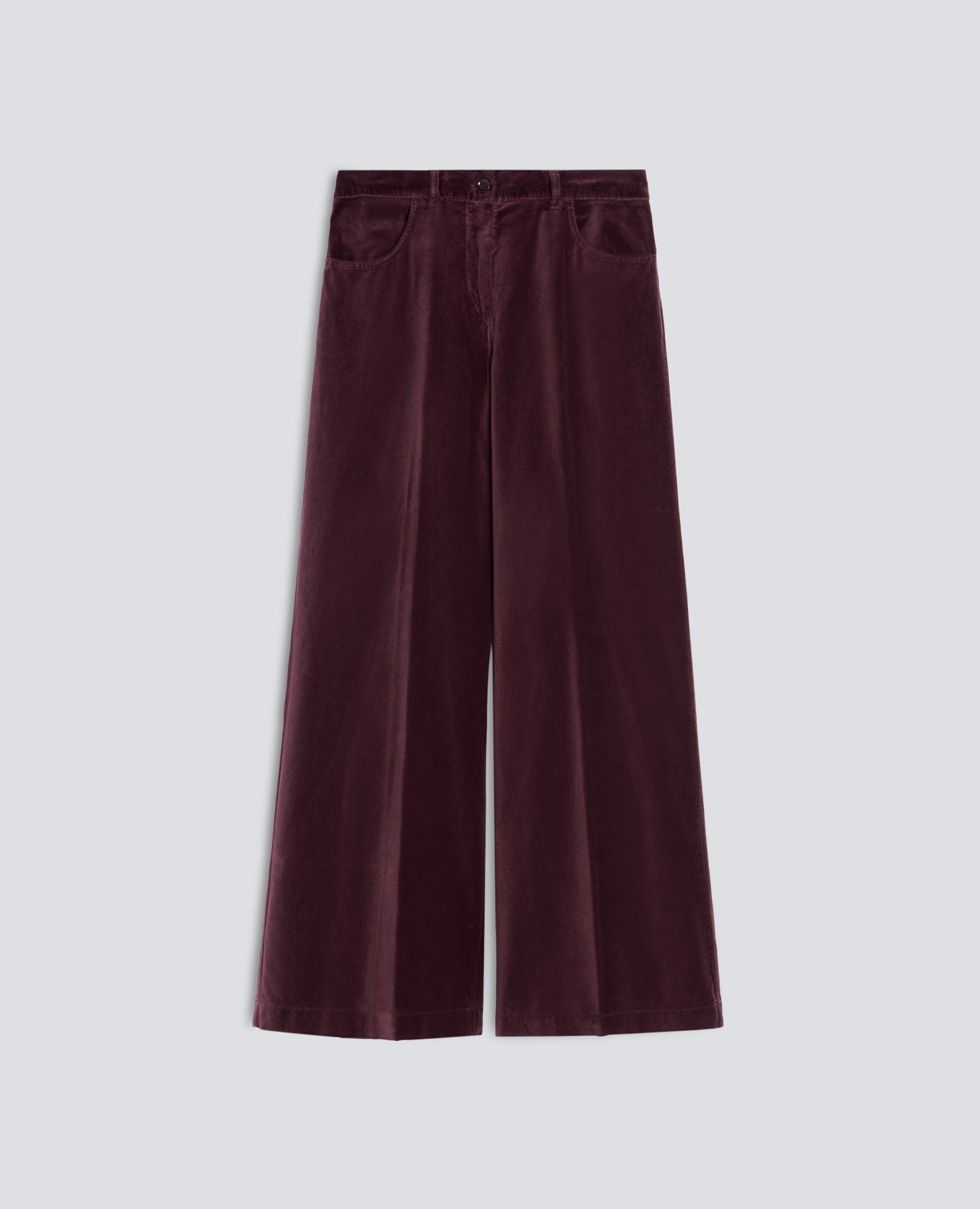 PANTALONE IN VELLUTO LISCIO COTONE TINTO CAPO - BARBERA - ASPESI