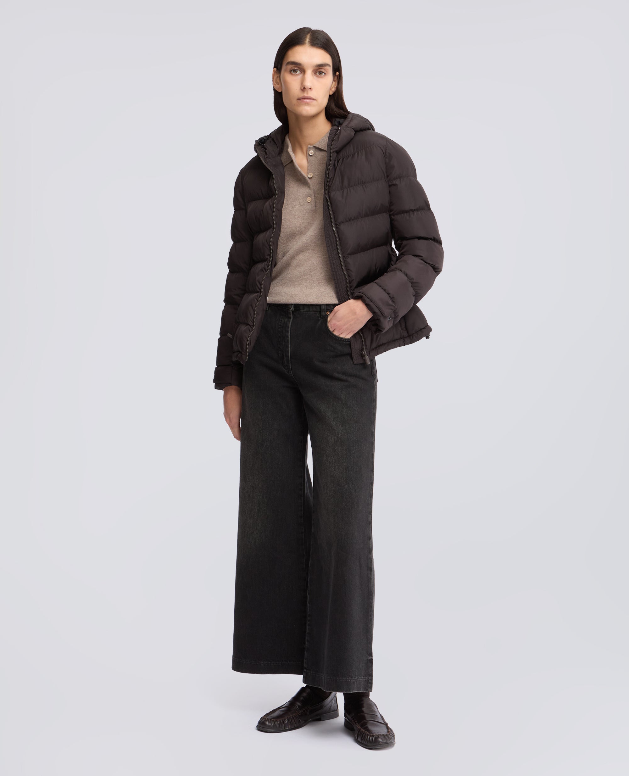 PANTALONE IN DENIM DI COTONE - NERO - ASPESI