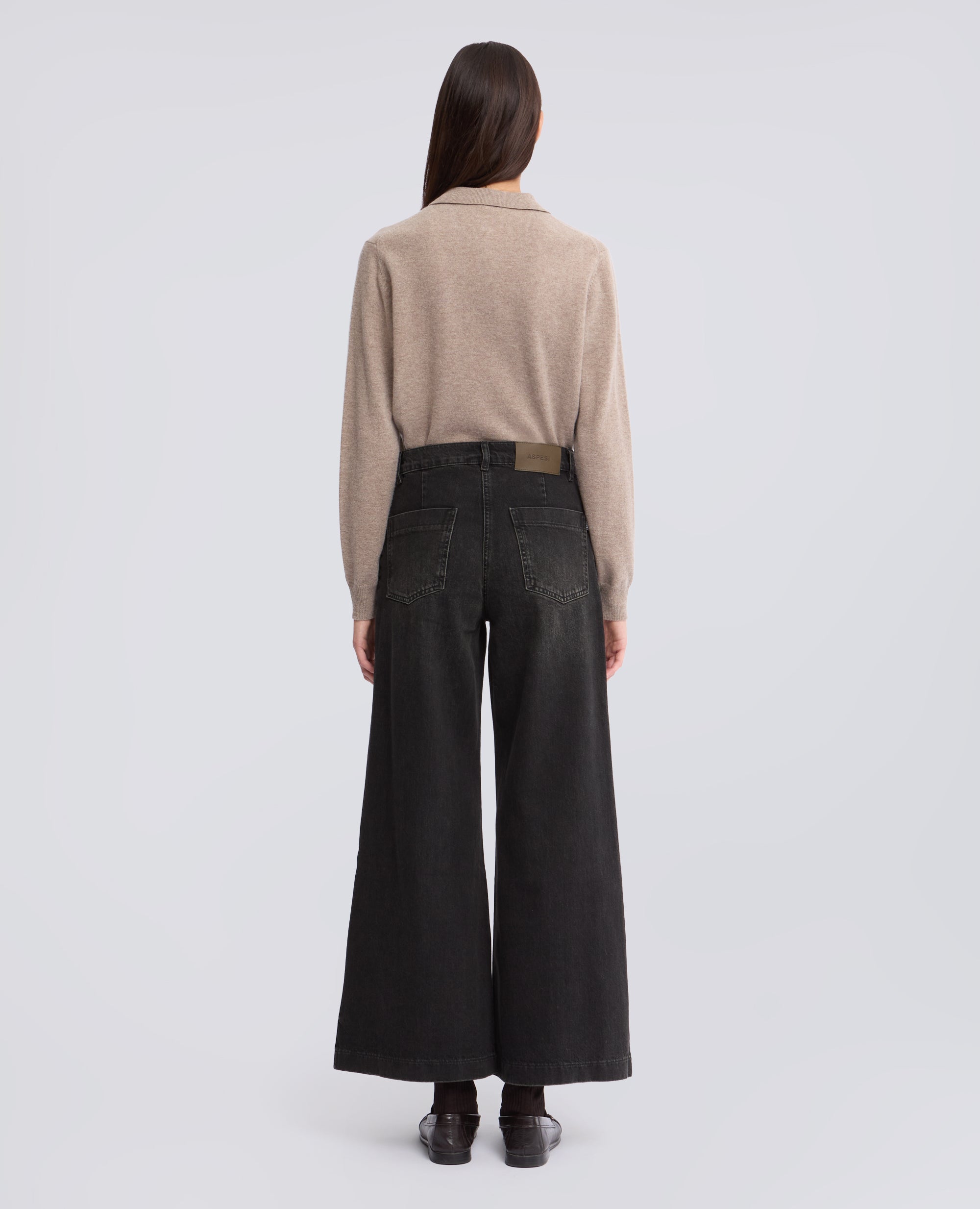 PANTALONE IN DENIM DI COTONE - NERO - ASPESI