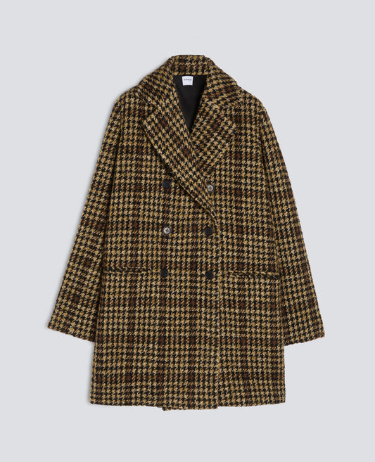 CAPPOTTO IN BOUCLE DI MISTO LANA E ALPACA - GIALLO - ASPESI