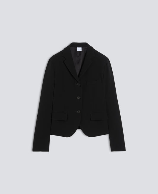 VESTE DROITE EN CADY CREPE DE TRIACETATE DE POLYESTER - NERO - ASPESI